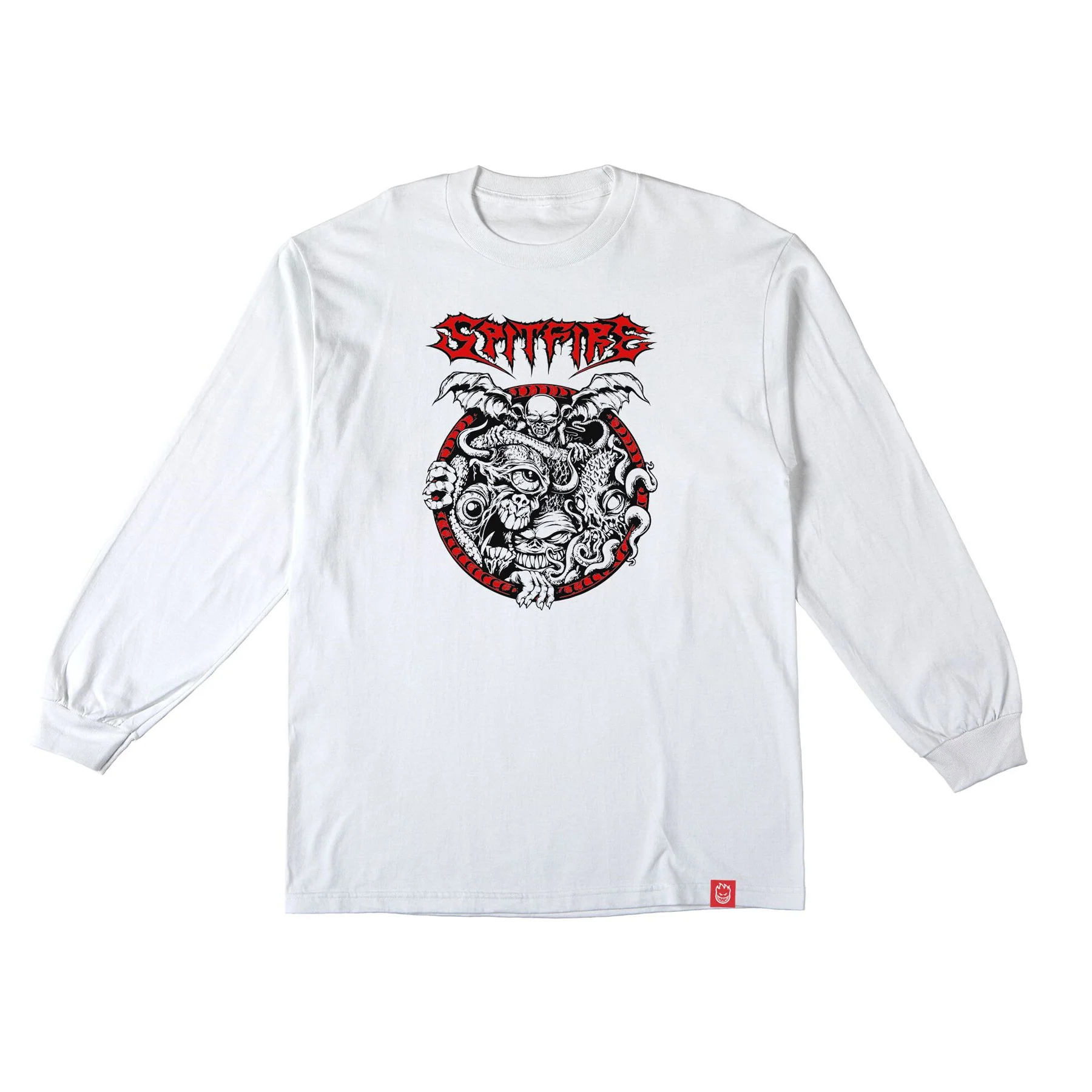 Spitfire Wheels Longsleeve Shirt Demon Gate White/Black/Red