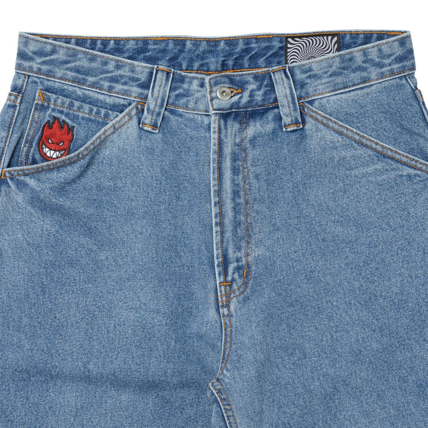 Spitfire Wheels Pants Bighead Fill Denim Medium Stone Wash Blue - Image 5