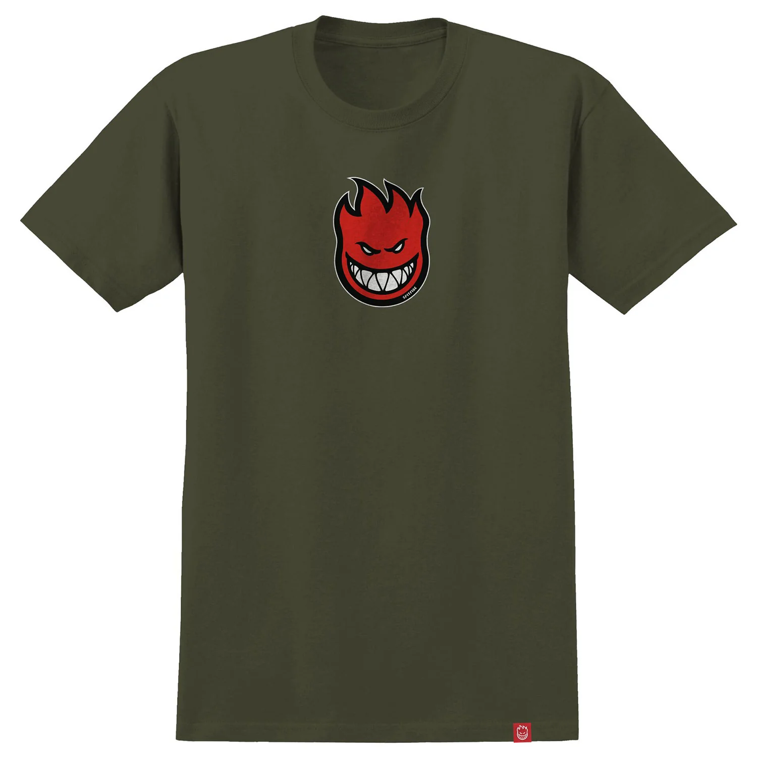 Spitfire Wheels Shirt Bighead Mid Fill Military Green/Red/Black/White