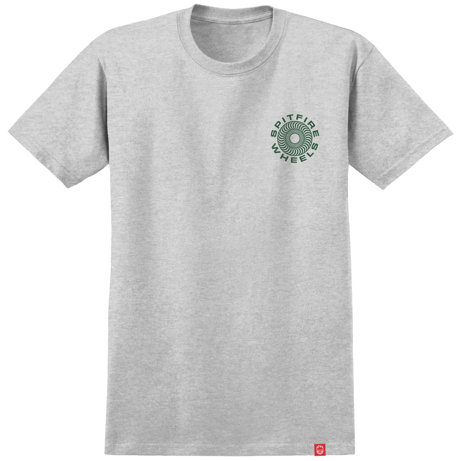 Spitfire Wheels Shirt Classic 87 Swirl Fill Ash/Dark Green - Image 2