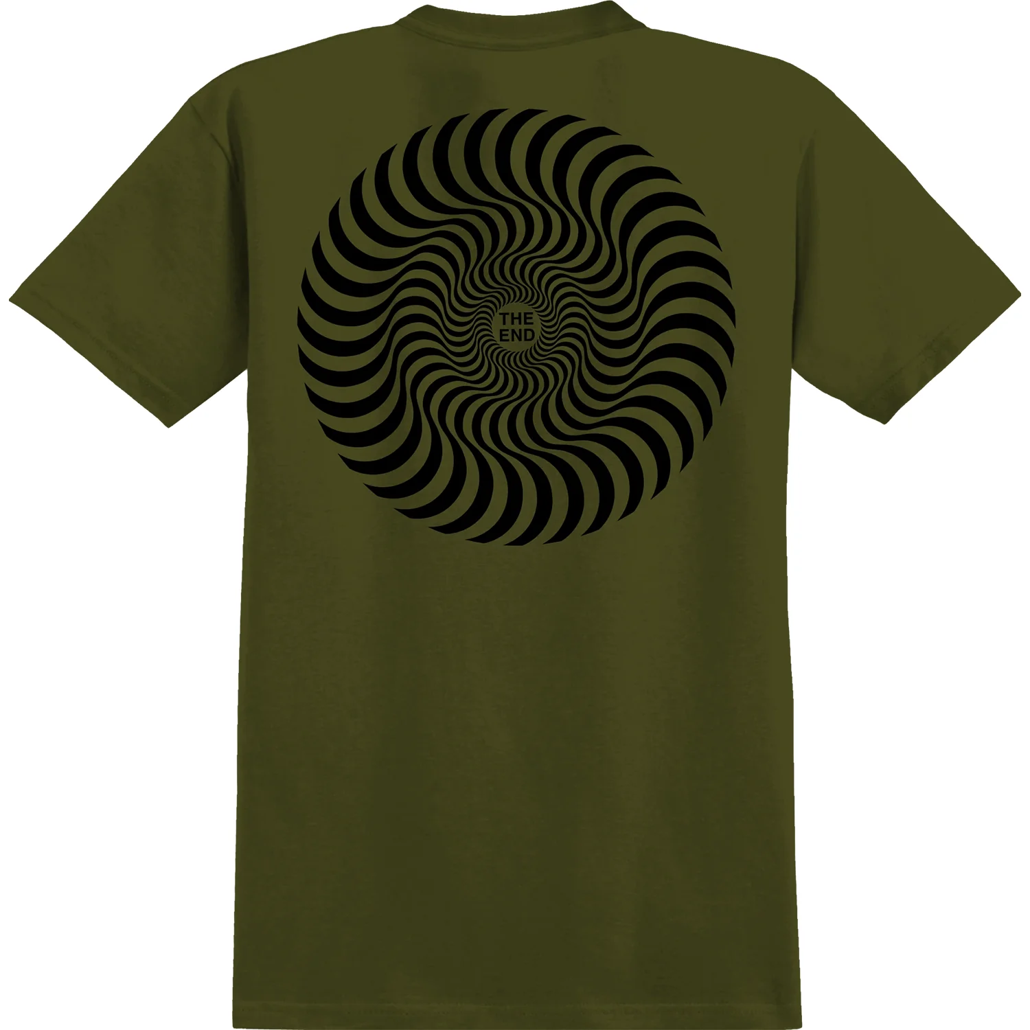 Spitfire Wheels Shirt Classic Swirl Military Green/Black - Image 2