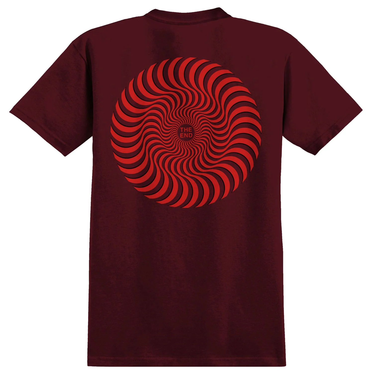 Spitfire Wheels Shirt Classic Swirl Overlay Burgundy/Red/Black Red
