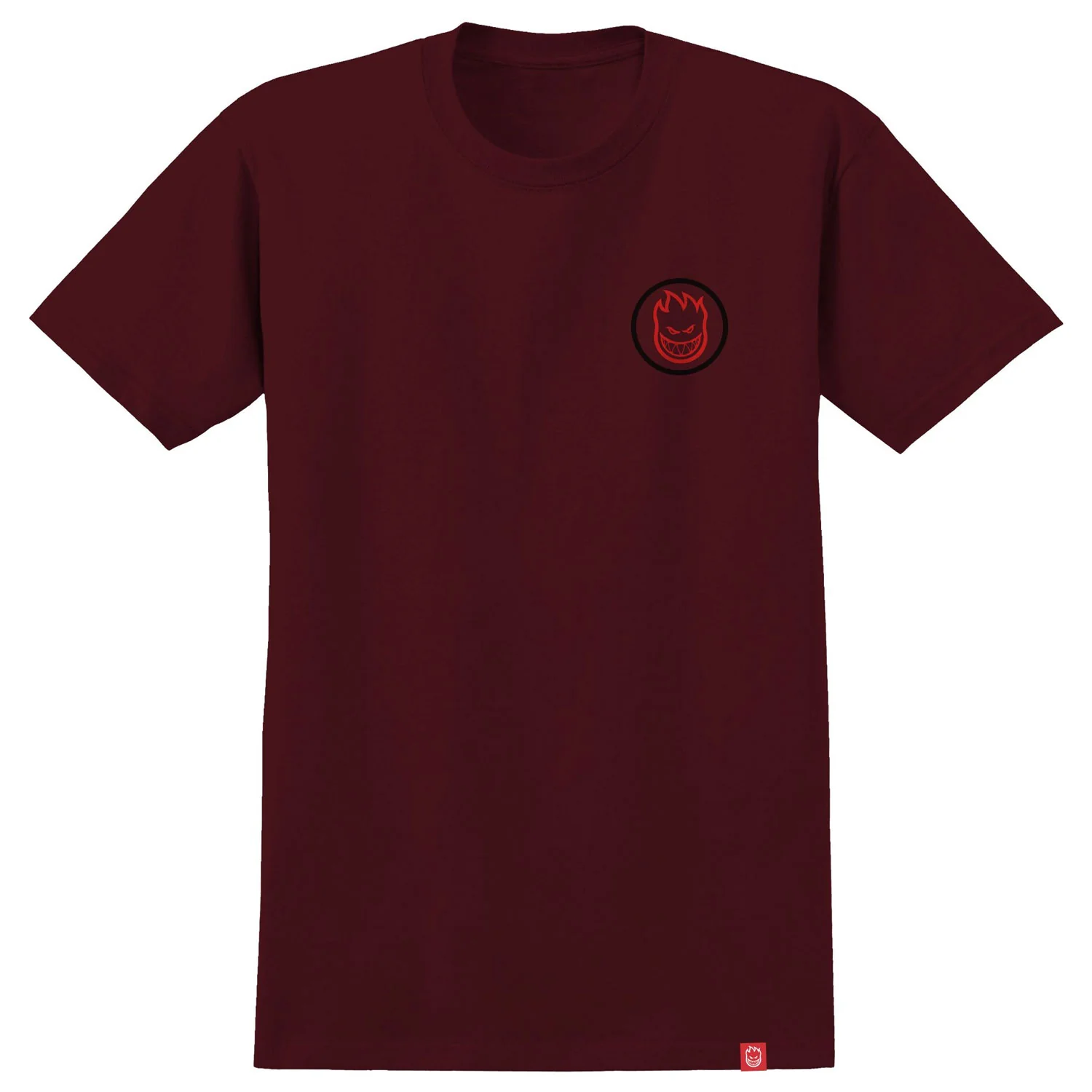 Spitfire Wheels Shirt Classic Swirl Overlay Burgundy/Red/Black Red - Image 2