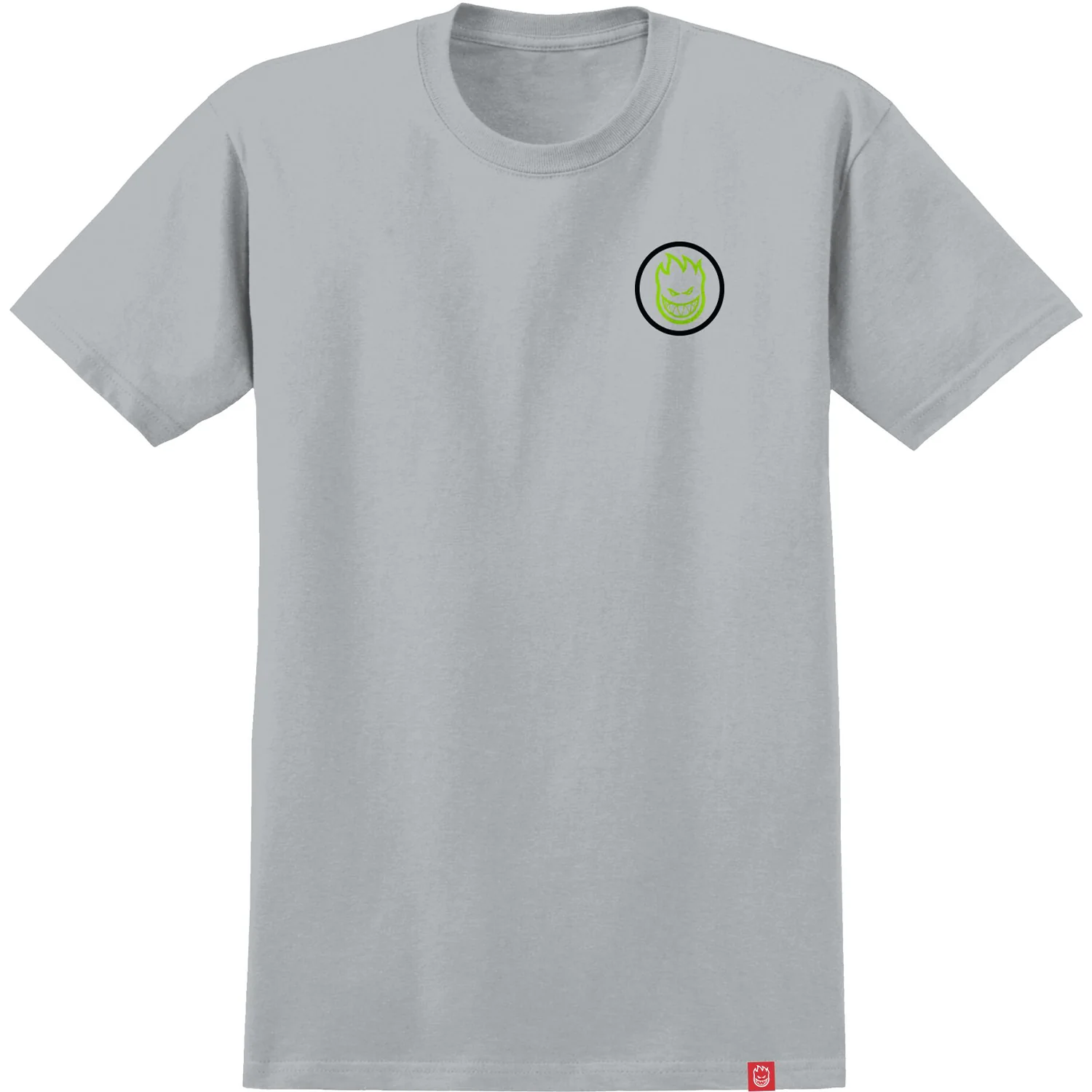 Spitfire Wheels Shirt Classic Swirl Overlay Ice Grey/Black/Green - Image 2