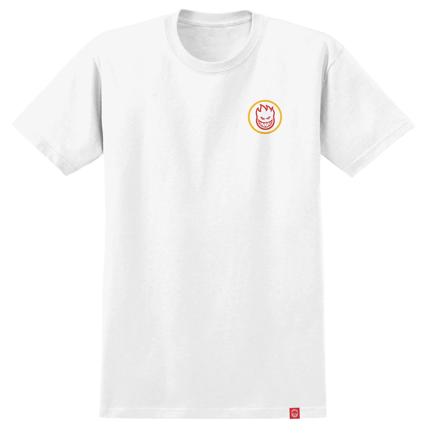 Spitfire Wheels Shirt Classic Swirl Overlay White/Yellow/Red - Image 2