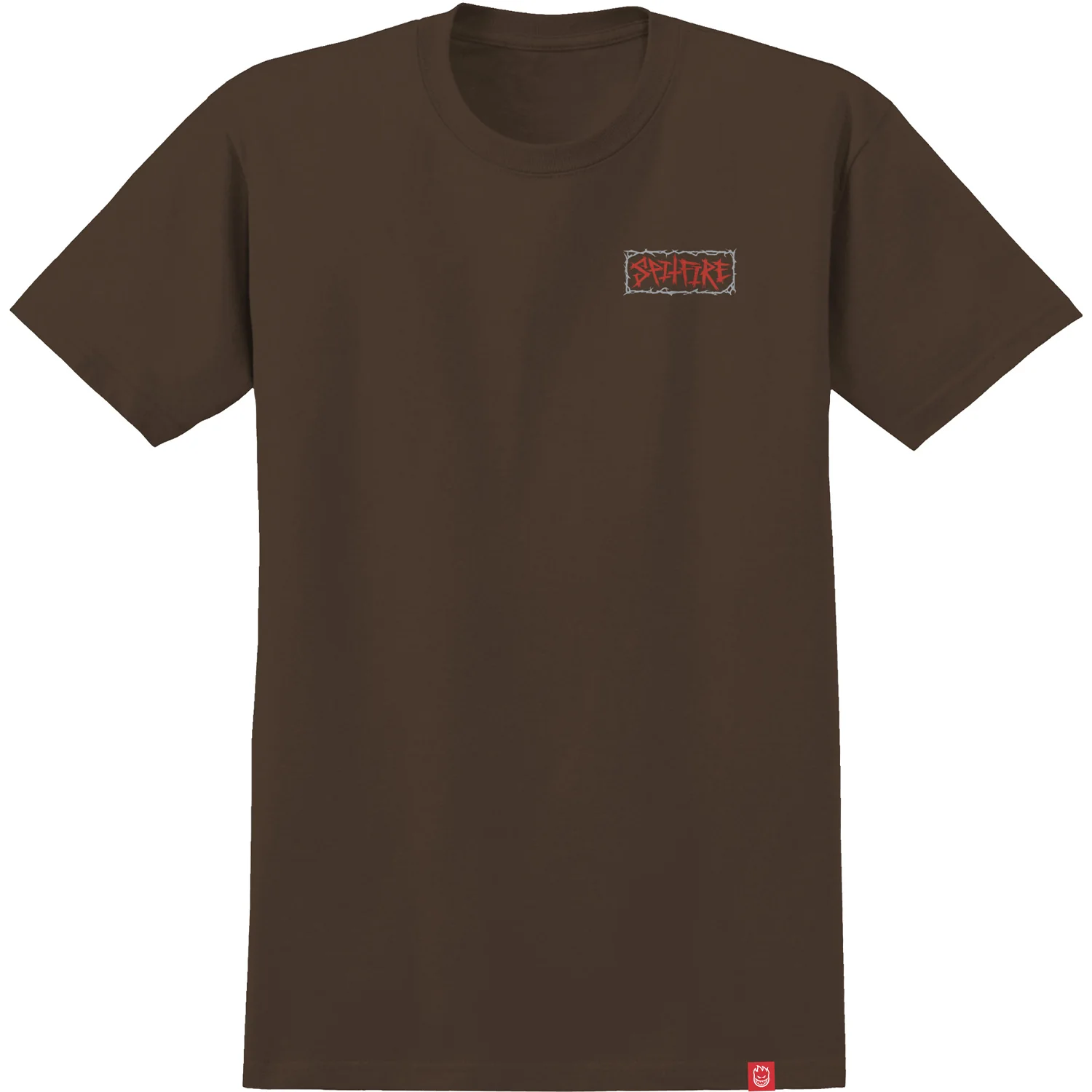 Spitfire Wheels Shirt Gas Mask Dark Chocolate - Image 2