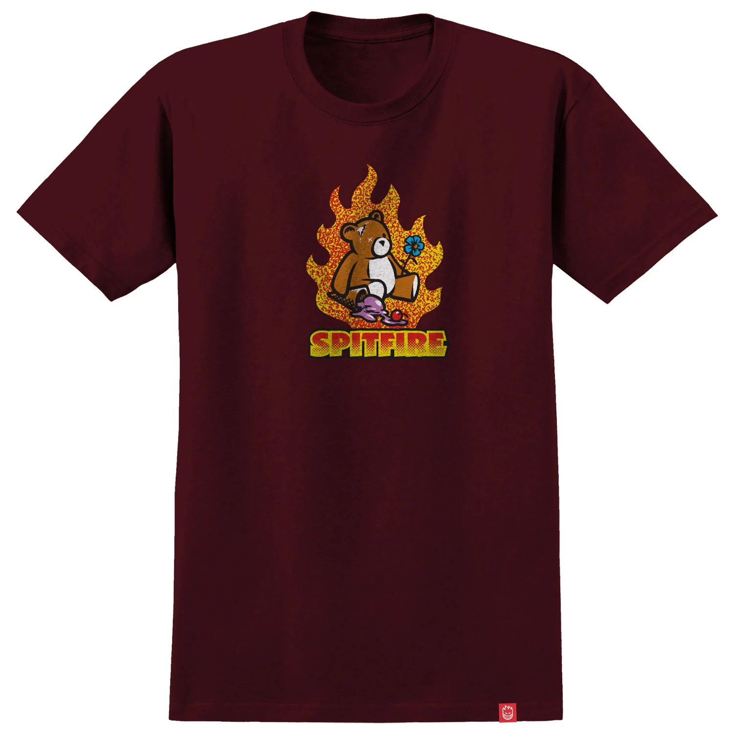 Spitfire Wheels Shirt Lil Beatdowns Maroon