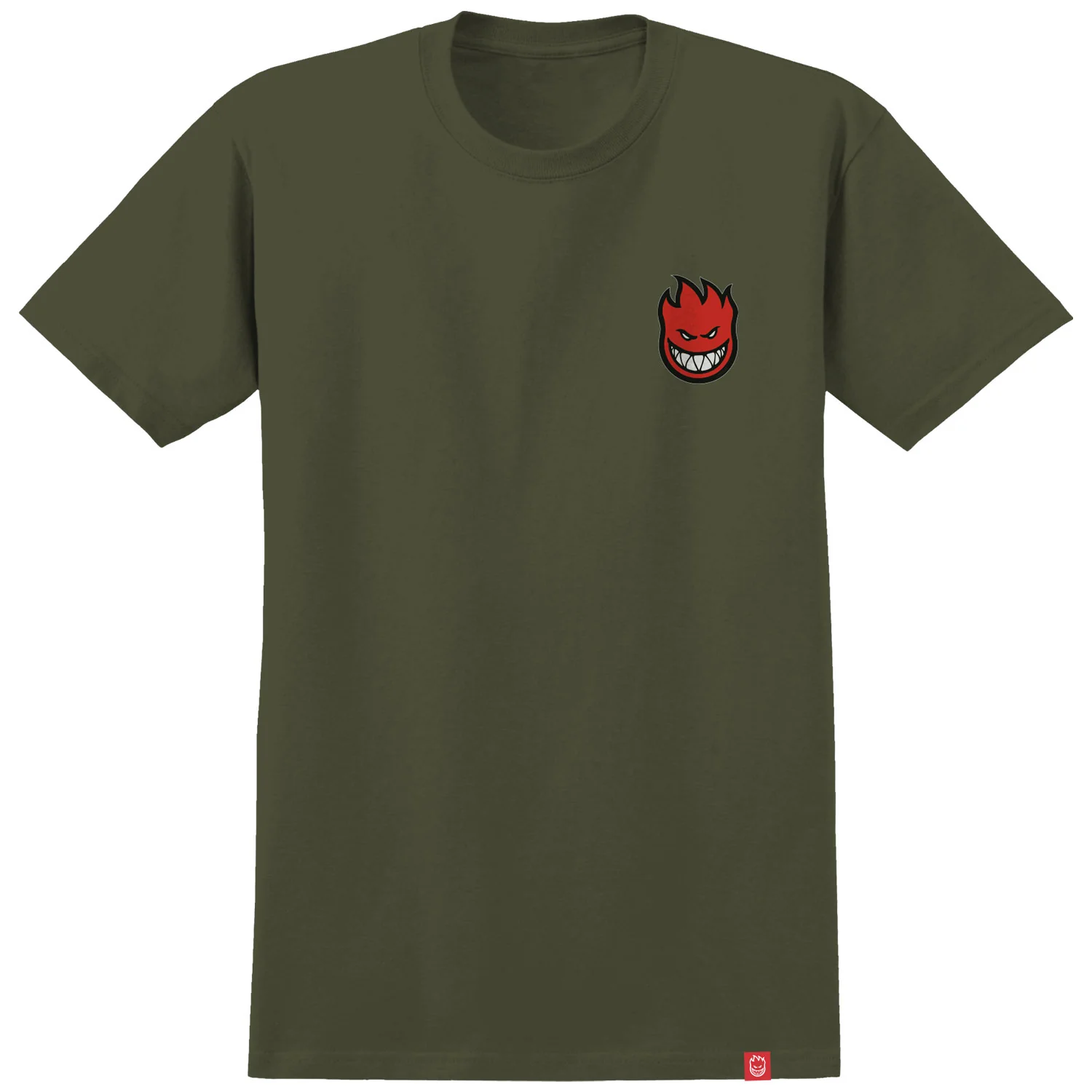 Spitfire Wheels Shirt Lil Bighead Fill Military Green/Red/Black