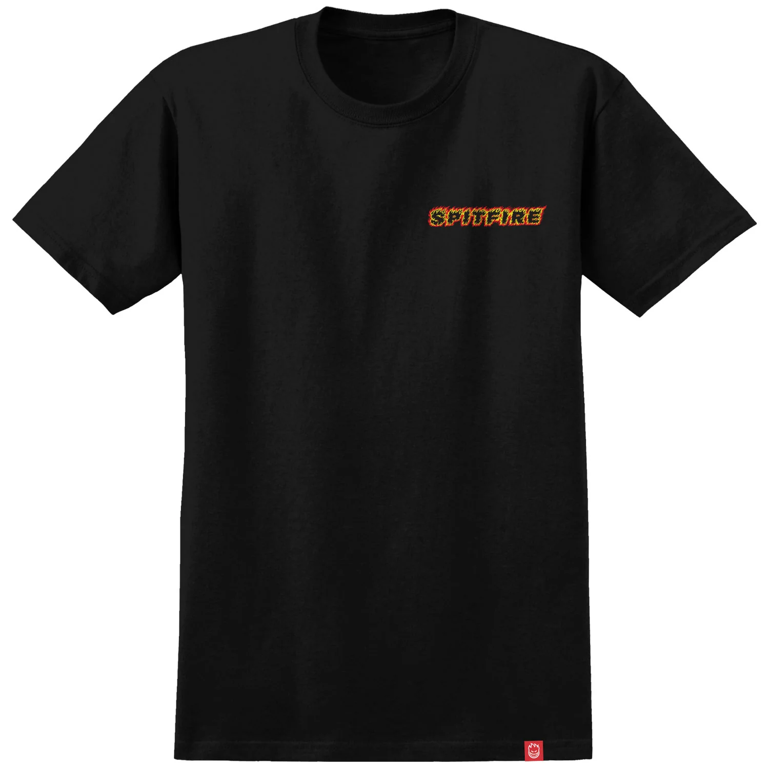 Spitfire Wheels Shirt OG Classic Flame Black/Red/Yellow - Image 2