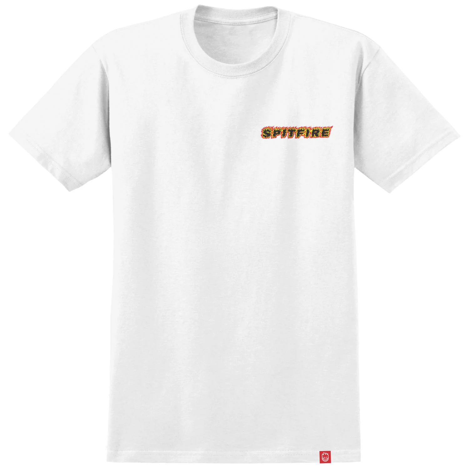 Spitfire Wheels Shirt OG Classic Flame White/Red/Yellow - Image 2