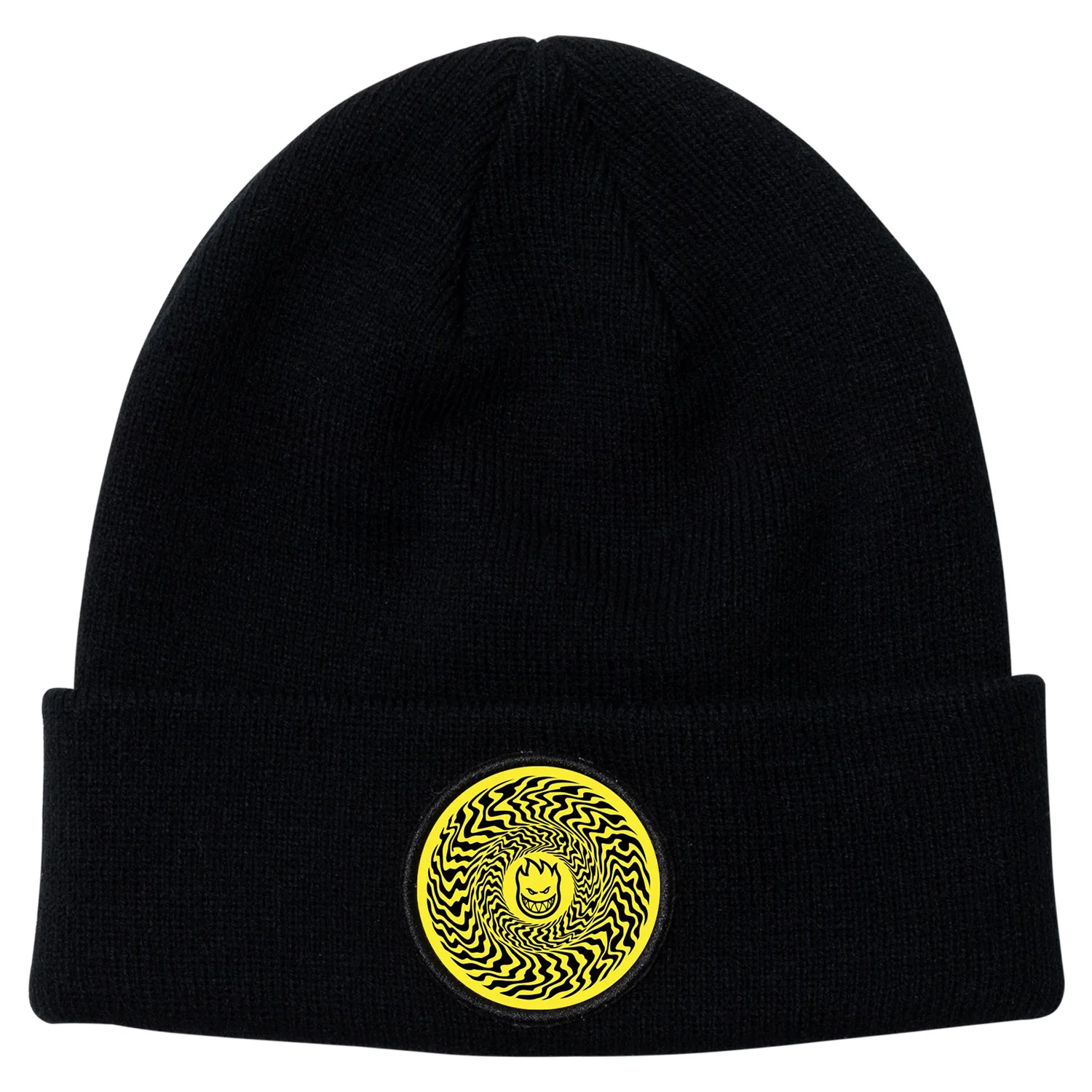 Spitfire Wheels Skateboard Beanie Swirl Classic Patch Black/Yellow