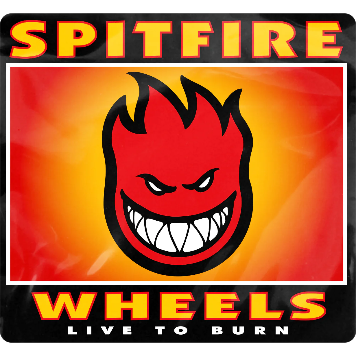 Spitfire Wheels Skateboard Sticker Bighead Box Red 4.75" x 4.5"