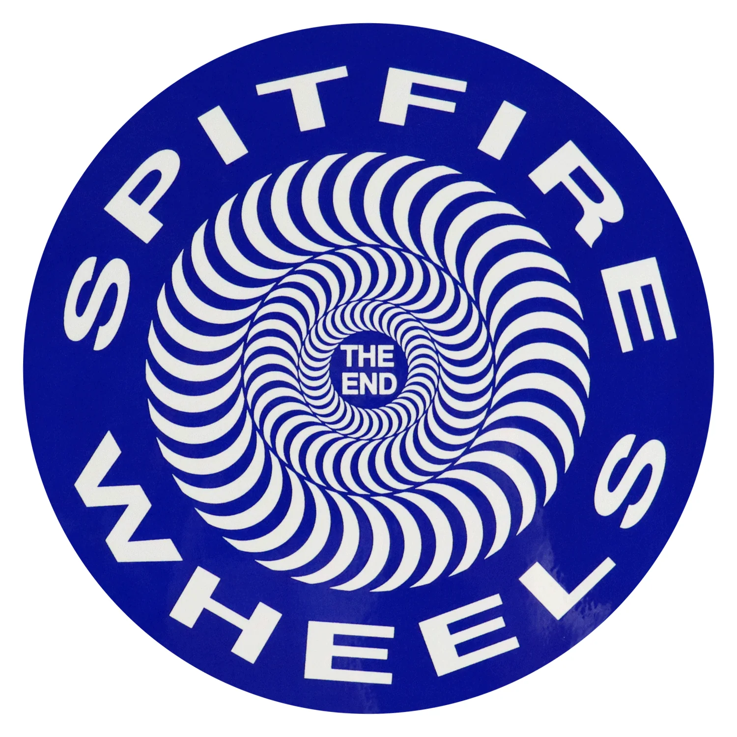Spitfire Wheels Skateboard Sticker Classic Large Blue/White 7.5"