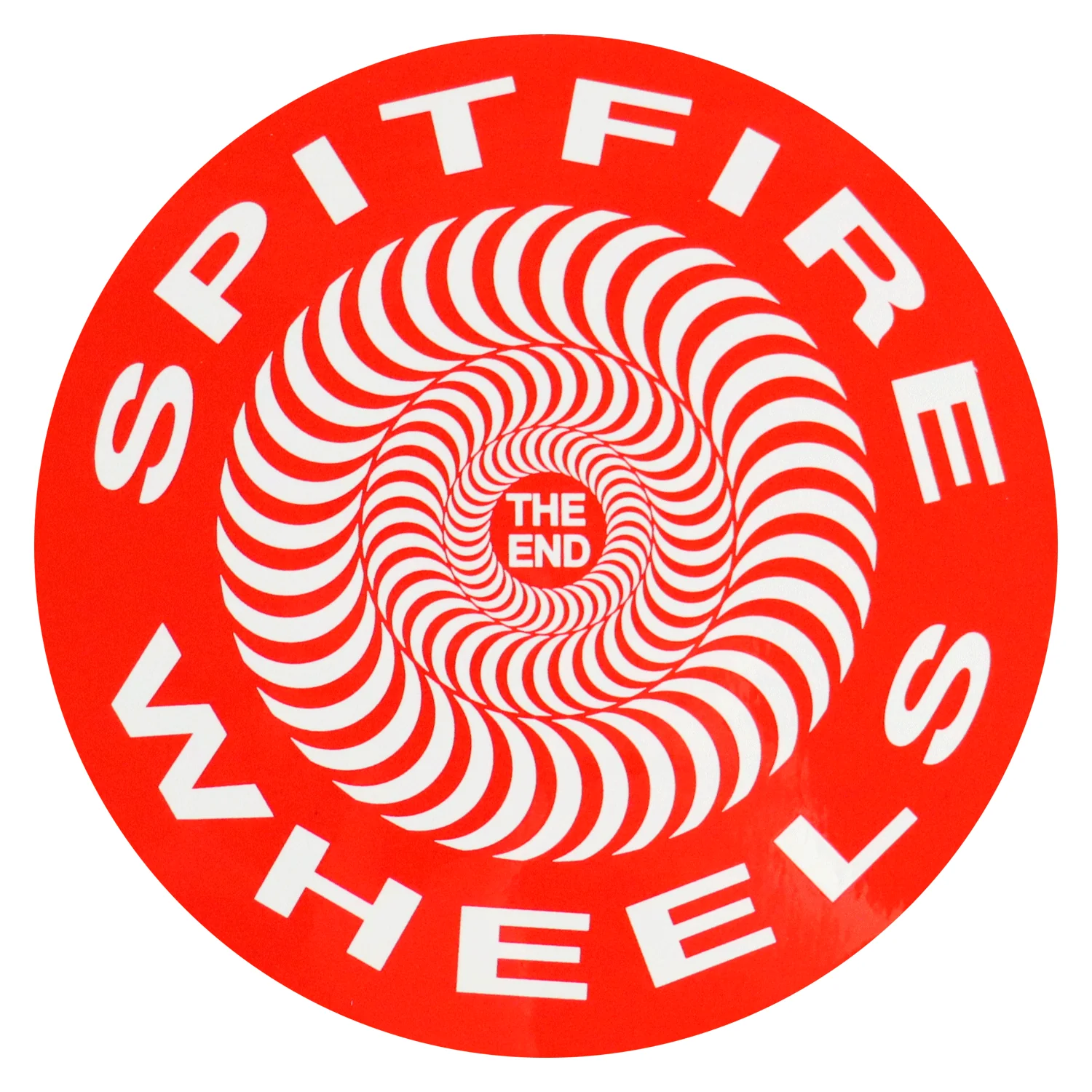 Spitfire Wheels Skateboard Sticker Classic Large Red/White 7.5"