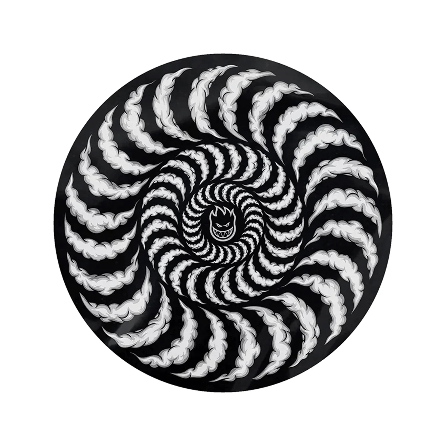 Spitfire Wheels Skateboard Sticker Smoke Classic Black/Grey 3.5" 5-Pack - Image 2