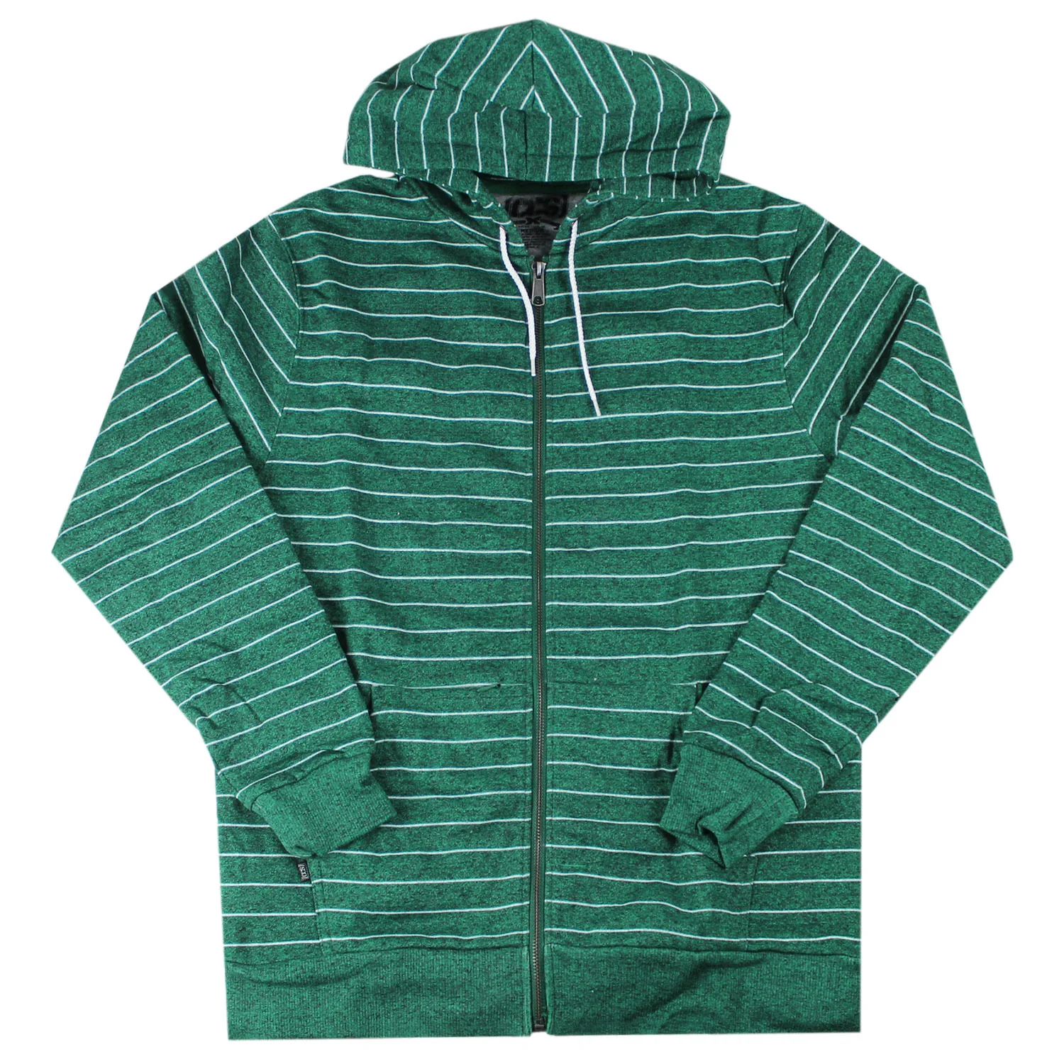 Stash Pocket Hoodie Vapor Stripe Green