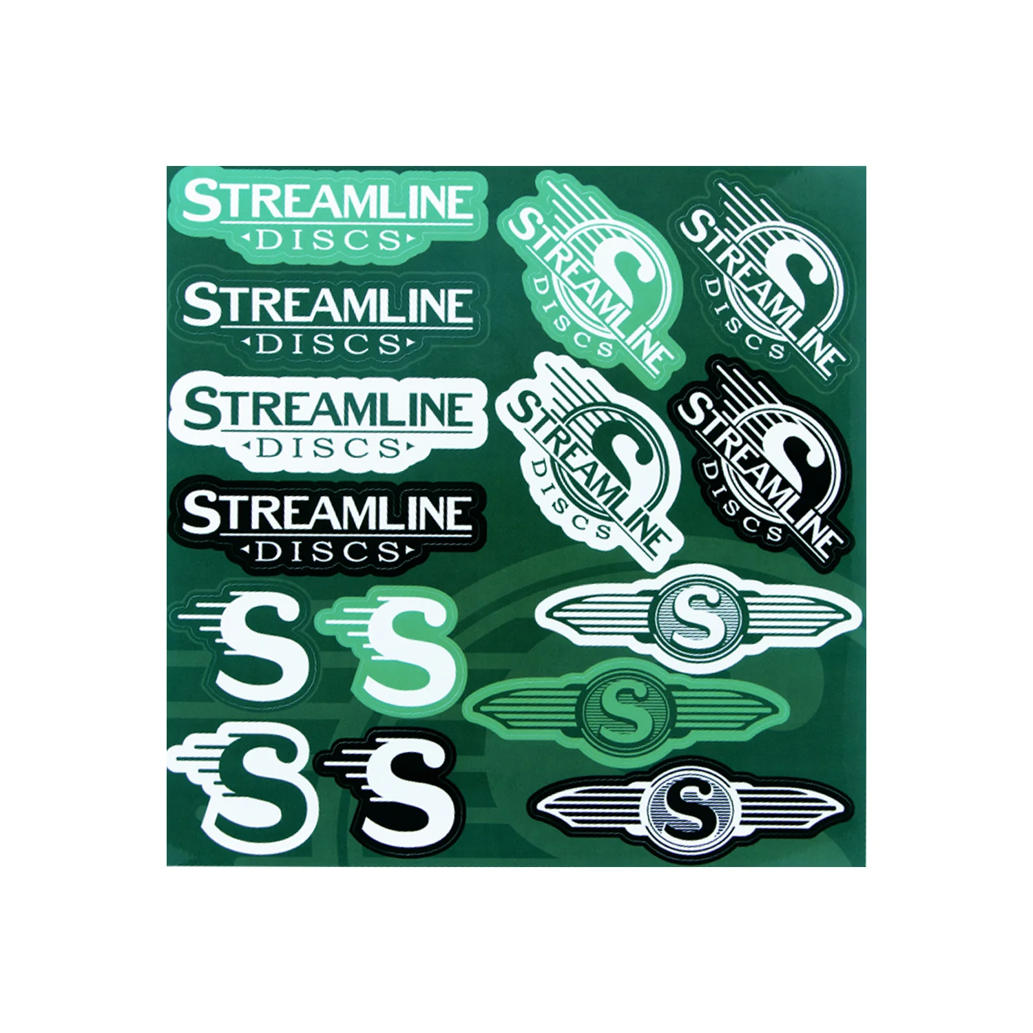 Streamline Disc Golf Logo Sticker Sheet 8.5" x 8.5"