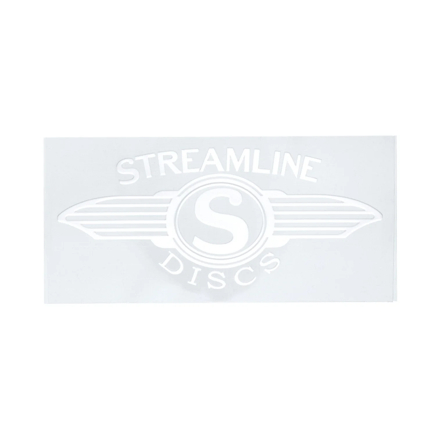 Streamline Disc Golf Viny Decal 6.5" x 3" White