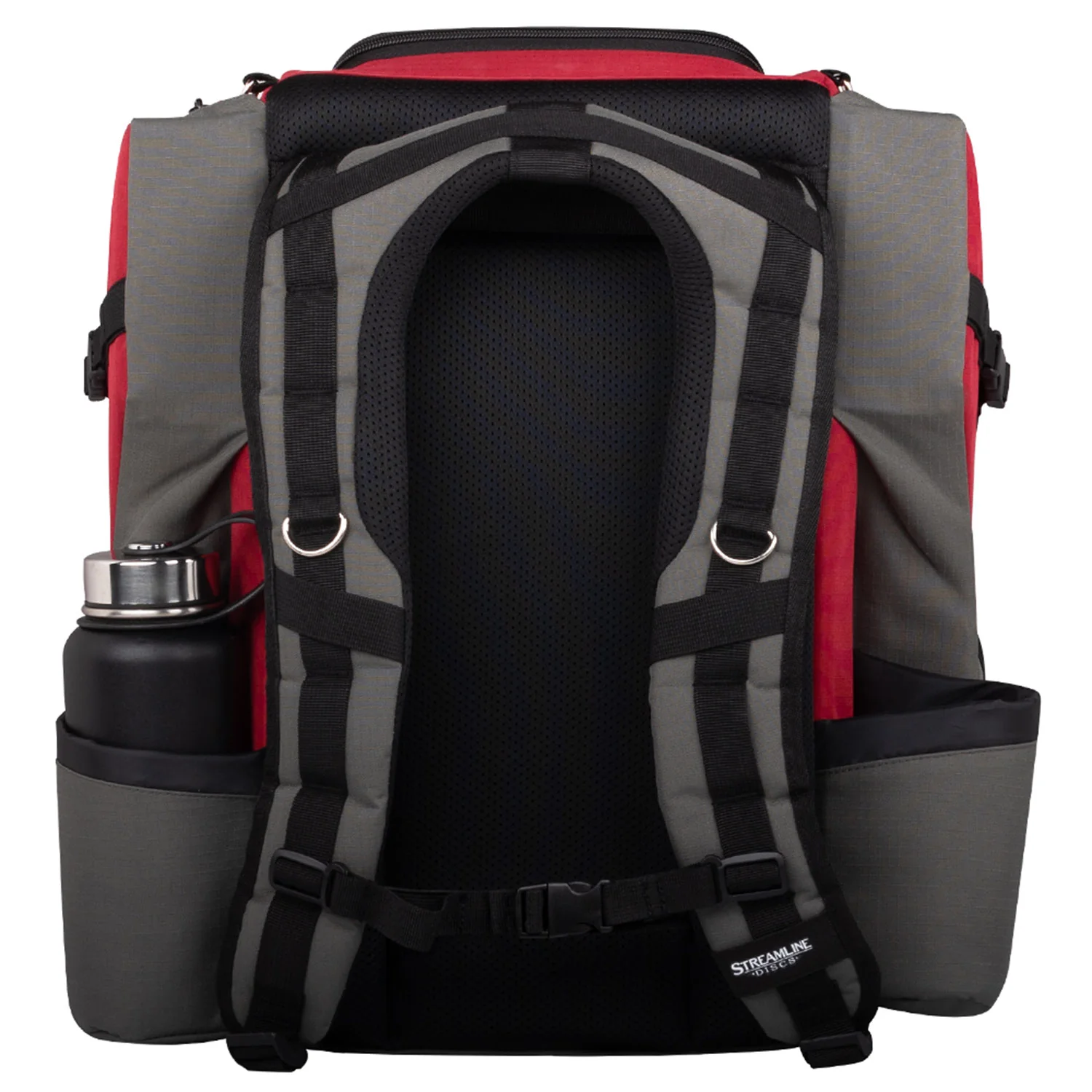Streamline Discs Disc Golf Backpack Bag - Voyager Lite Backpack - Burgundy/Dark Grey - Image 4