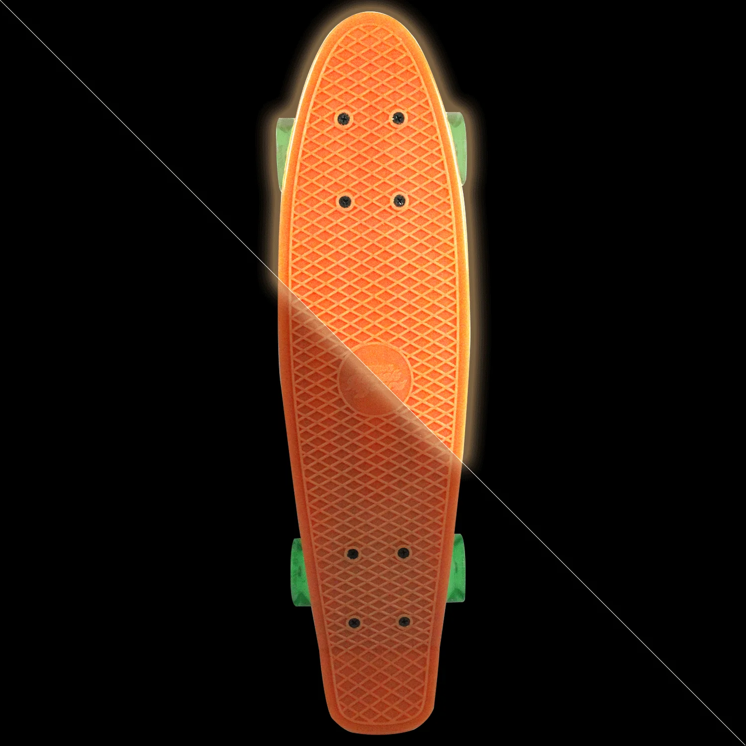 Street Surfing Plastic Cruiser Beach Board Glow Orange - Image 2