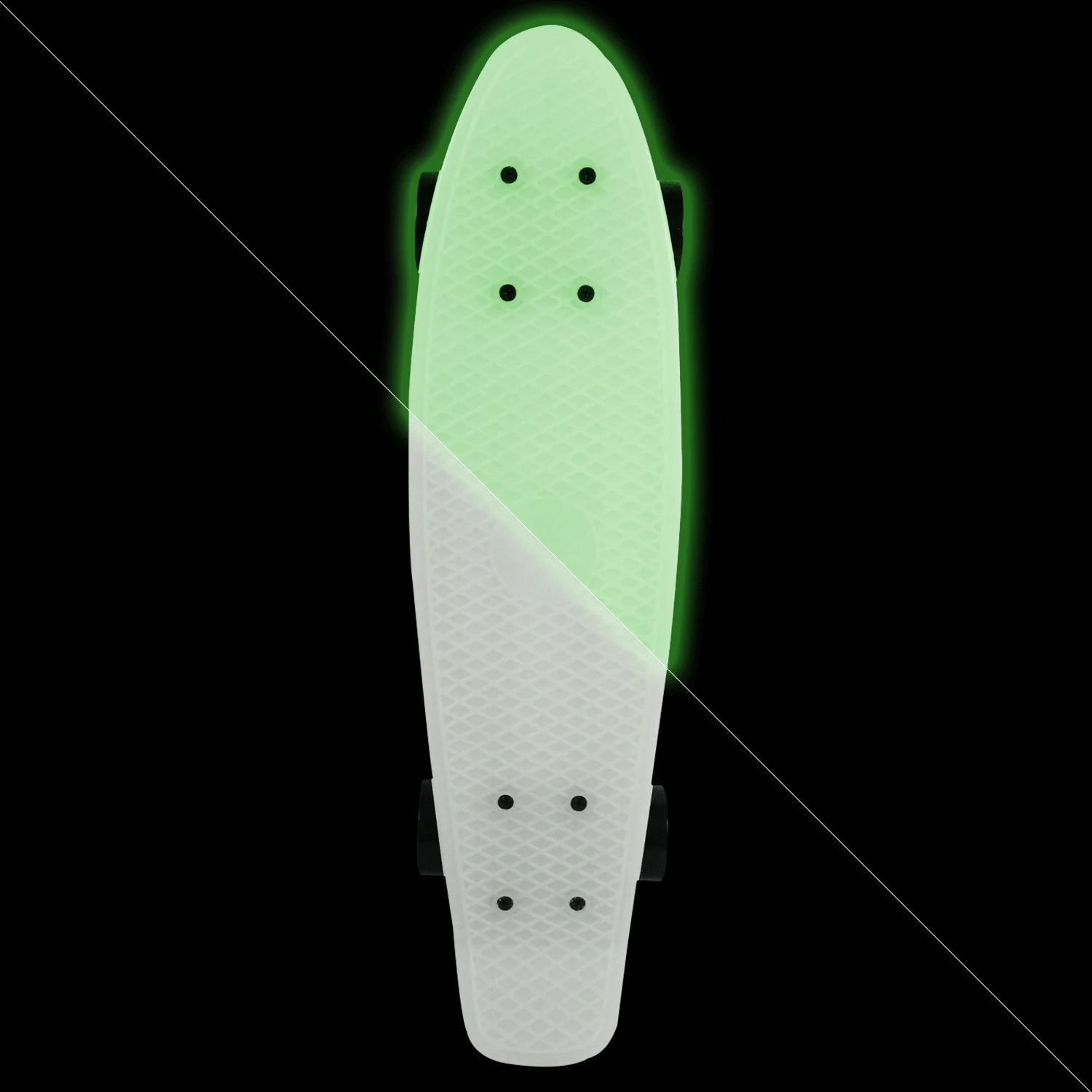Street Surfing Plastic Cruiser Beach Board Glow White - Image 2