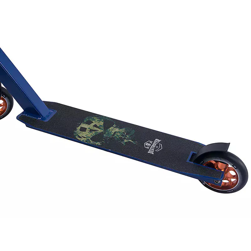 Street Surfing Stunt Kick Scooter Destroyer Green Fire Mask - Image 4