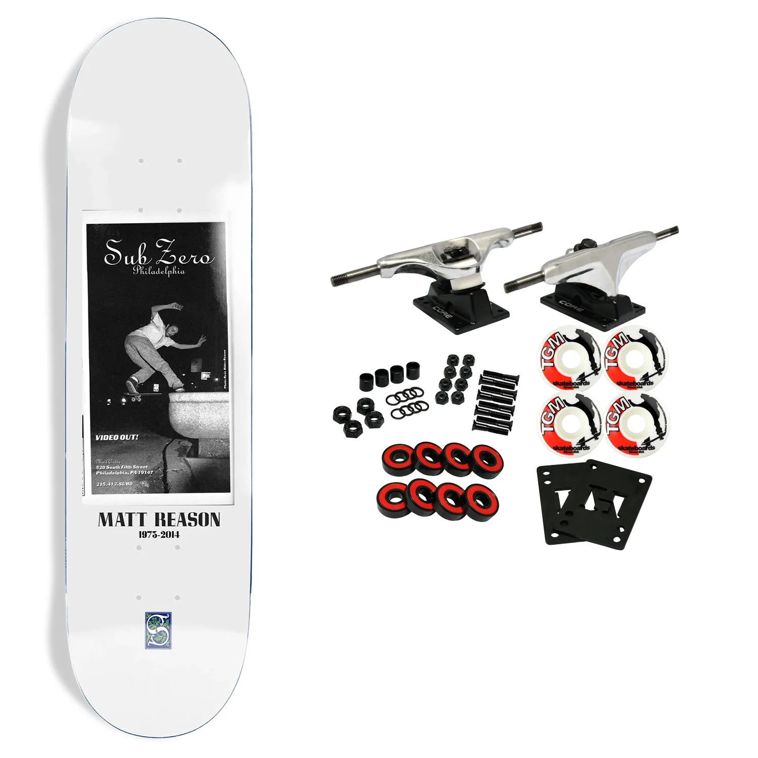 Sub Zero Skateboard Complete Matt Reason 8.5" x 31.95"