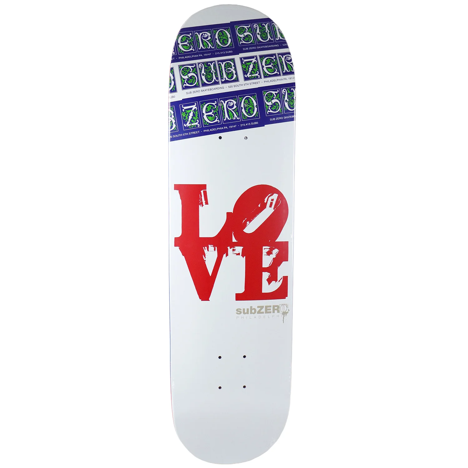 Sub Zero Skateboard Deck Love Park II 8.25" x 31.95" - Image 3