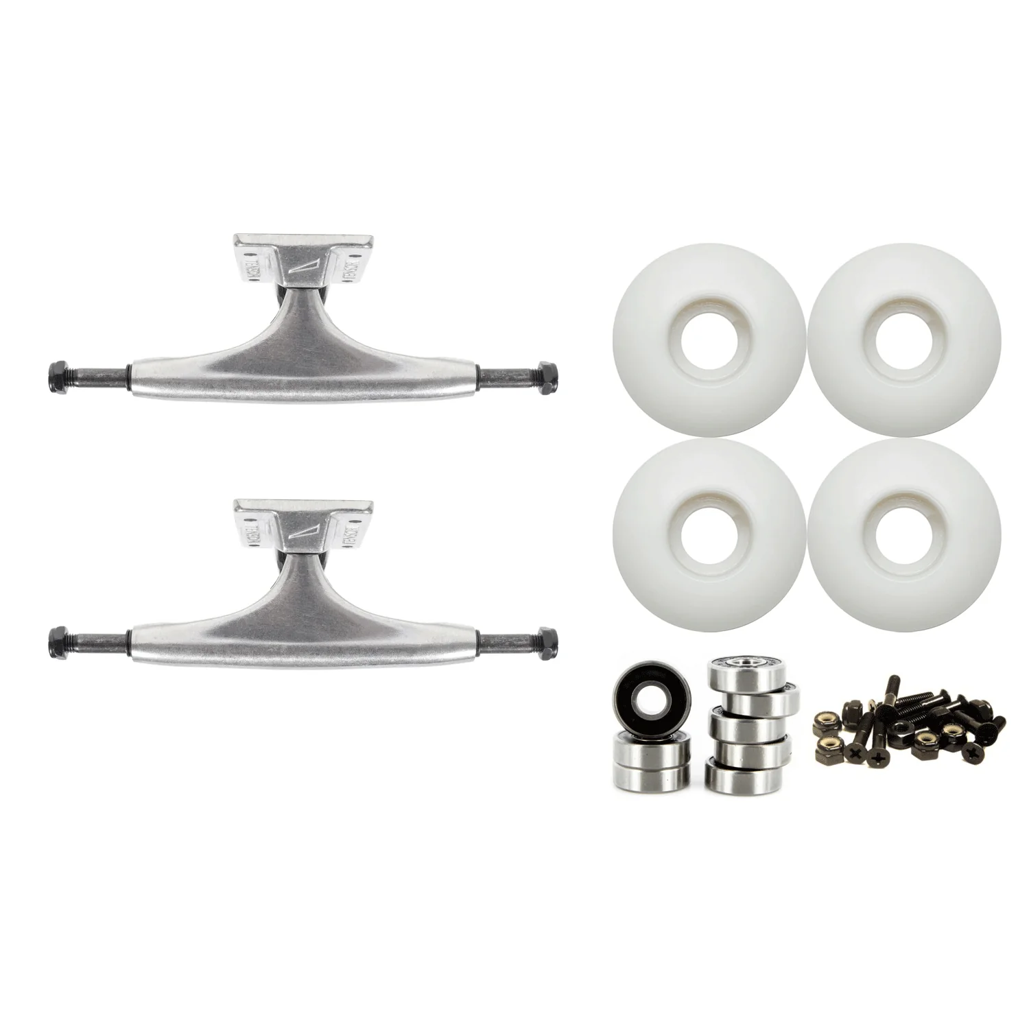 Tensor Alloy (7.63") Skateboard Trucks 52mm Wheels and Bearings Combo Package