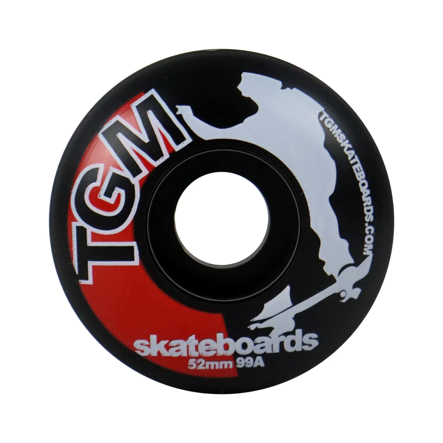 TGM Skateboard Wheels 52mm 99A Black - Image 2