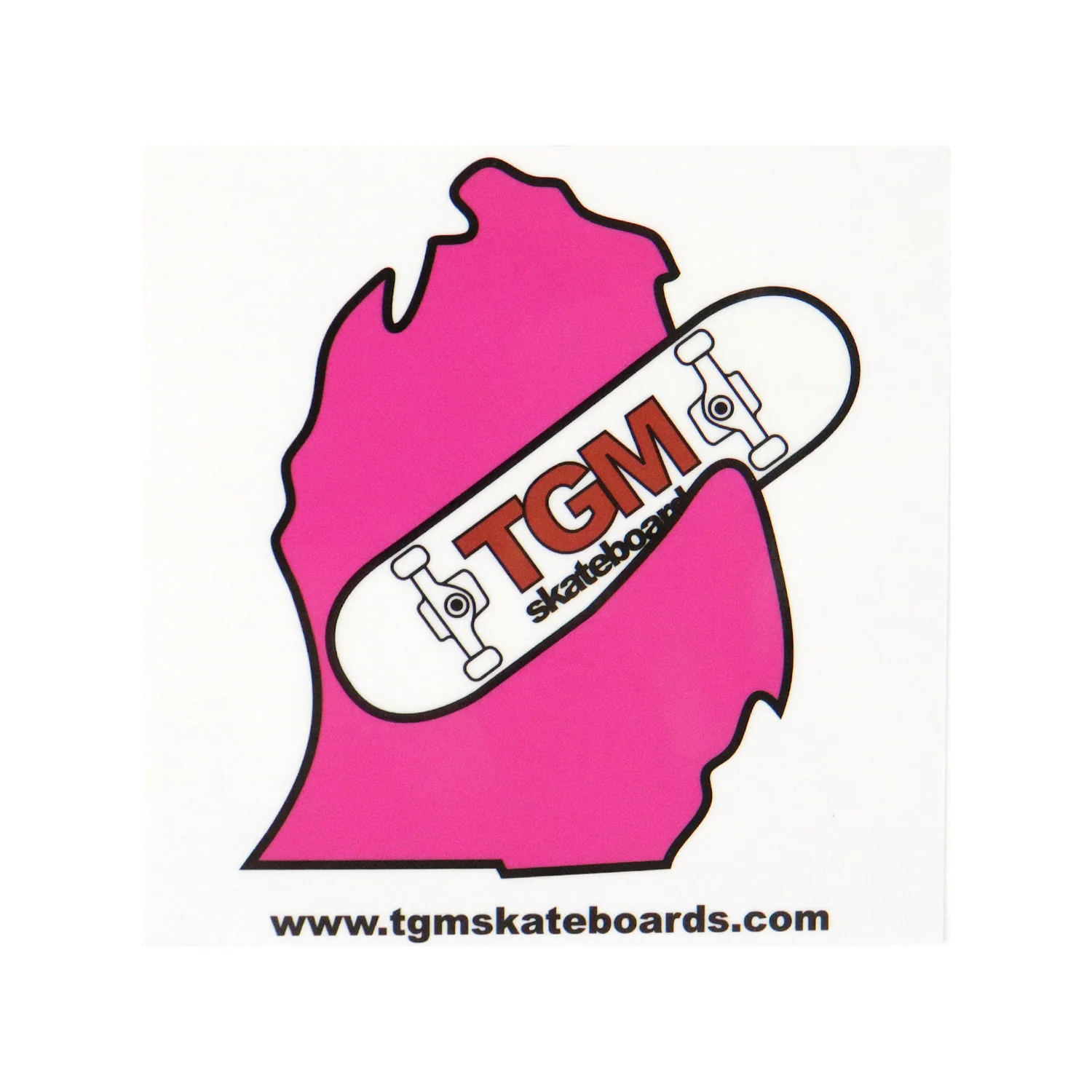 TGM Skateboards Michigan Skateboarding Sticker - 3.5" - Image 2
