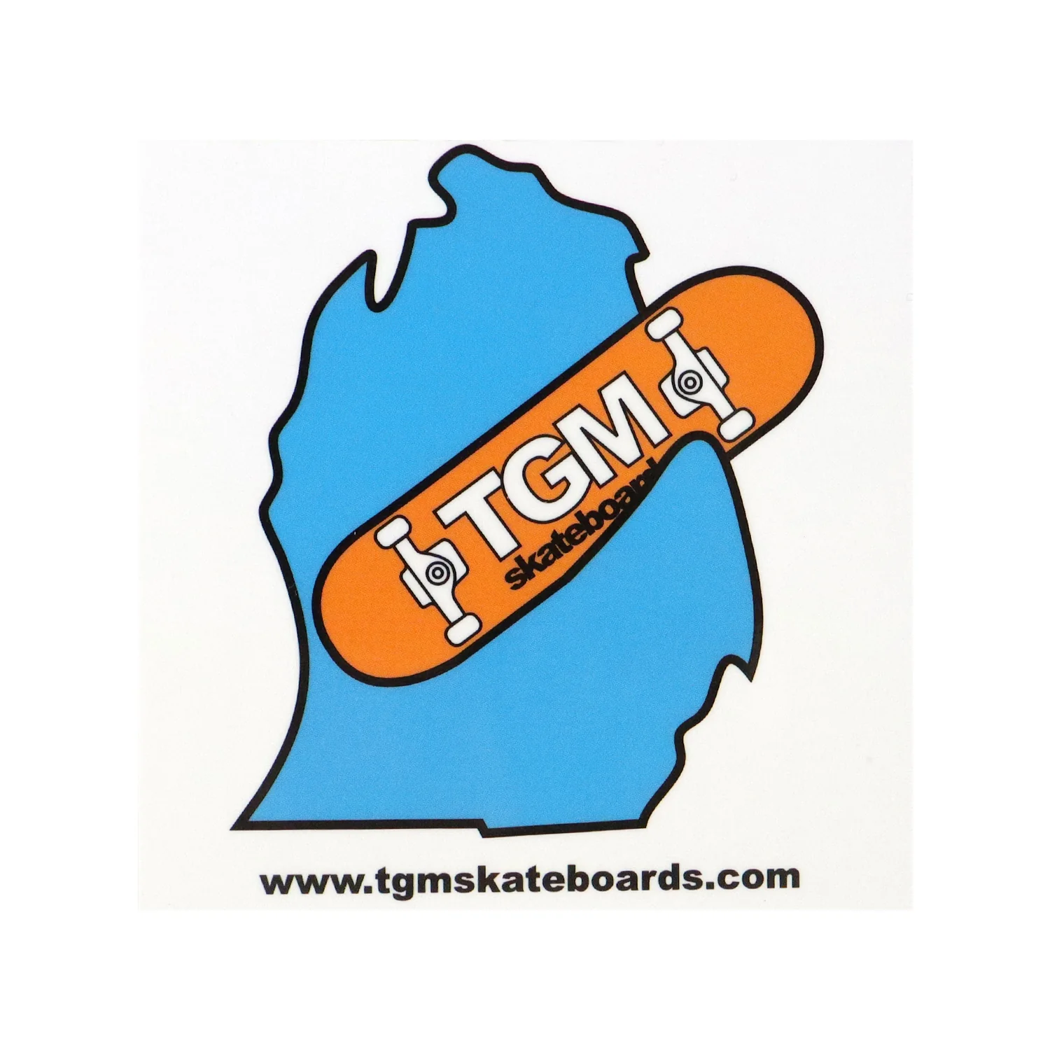 TGM Skateboards Michigan Skateboarding Sticker - 3.5" - Image 3