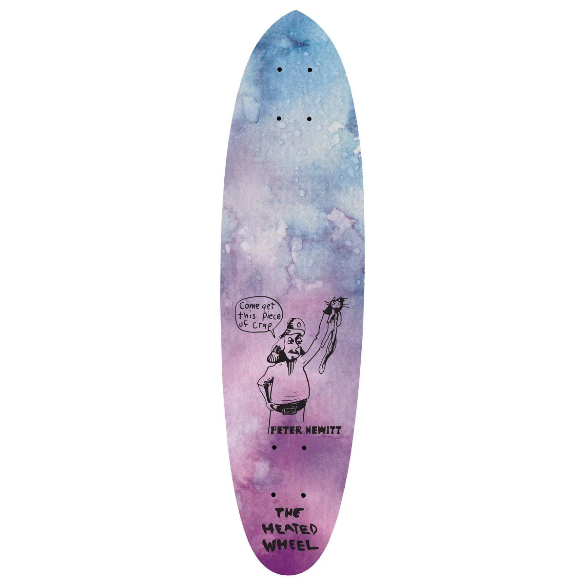The Heated Wheel Skateboard Deck Fiber Rider Peter Hewitt with Trucks Included - Image 2