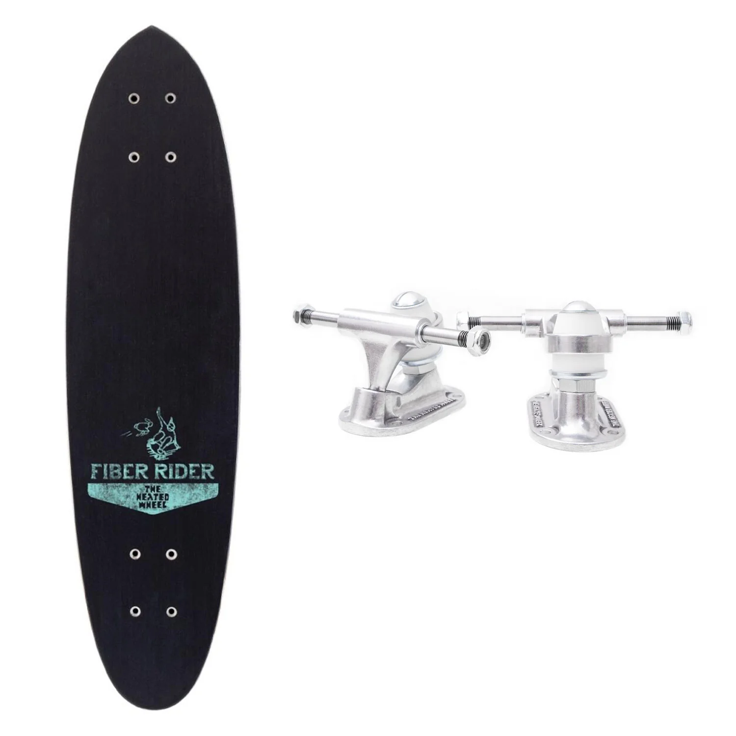 The Heated Wheel Skateboard Deck Fiber Rider Polarizer with Trucks Included