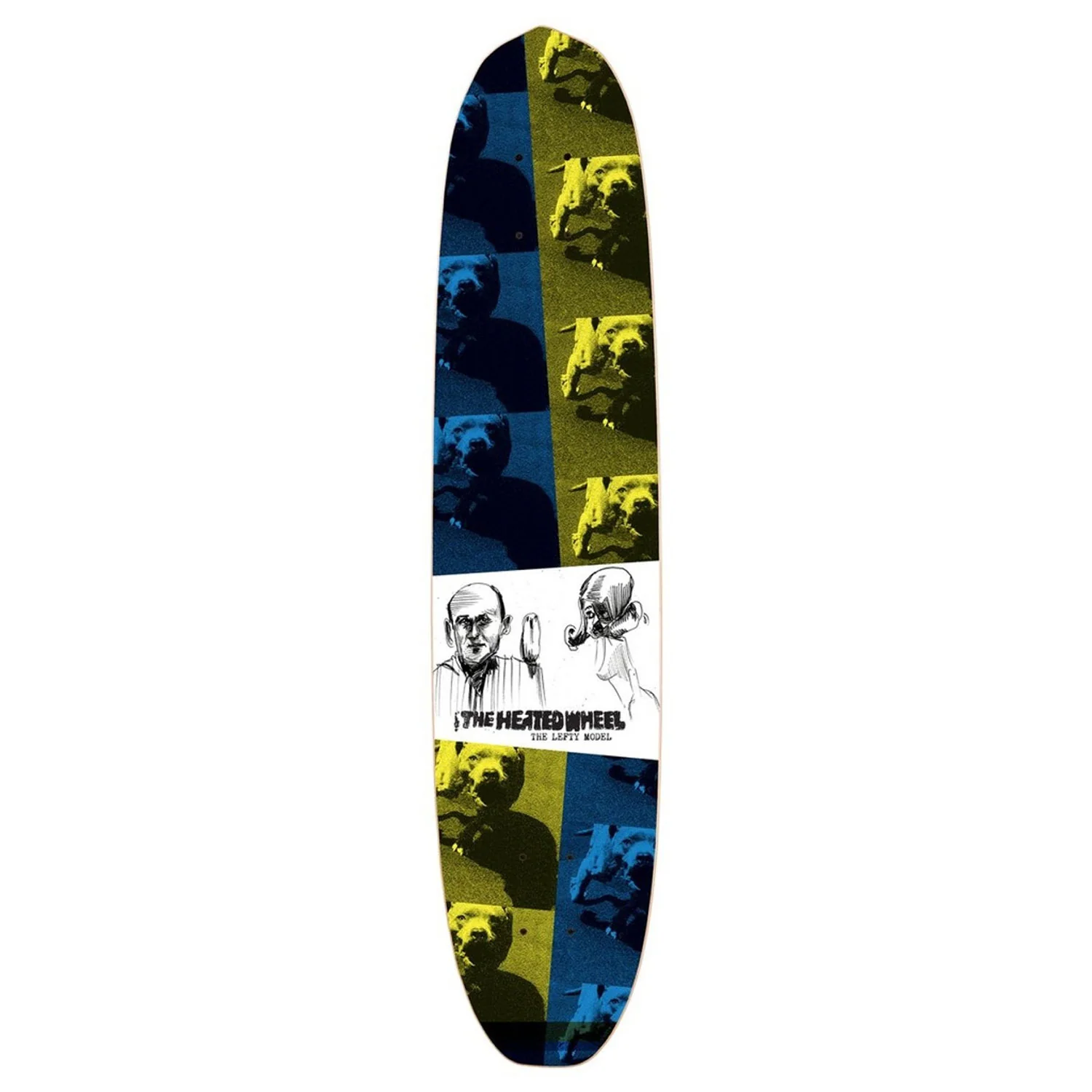 The Heated Wheel Skateboard Deck Lefty Polarizer Retro Cruiser