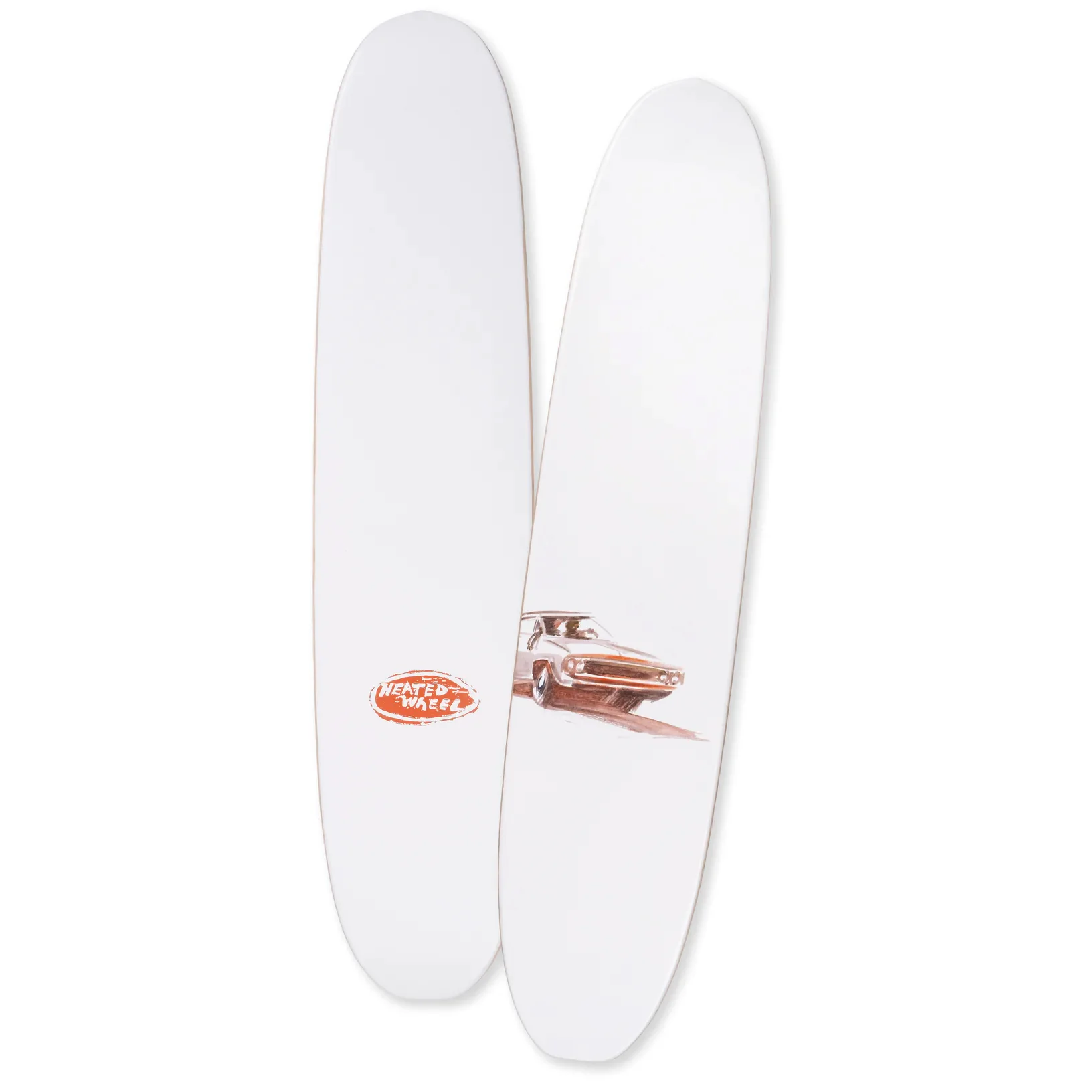 The Heated Wheel Skateboard Deck Team Polarizer Charger 6" x 27.5" Retro Cruiser