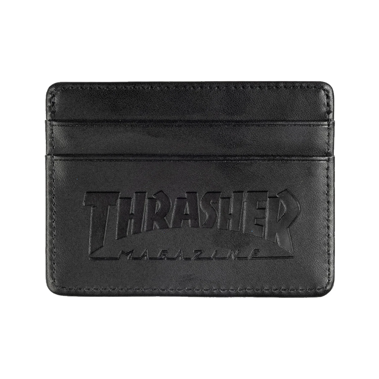 Thrasher Magazine Leather Card Wallet Black