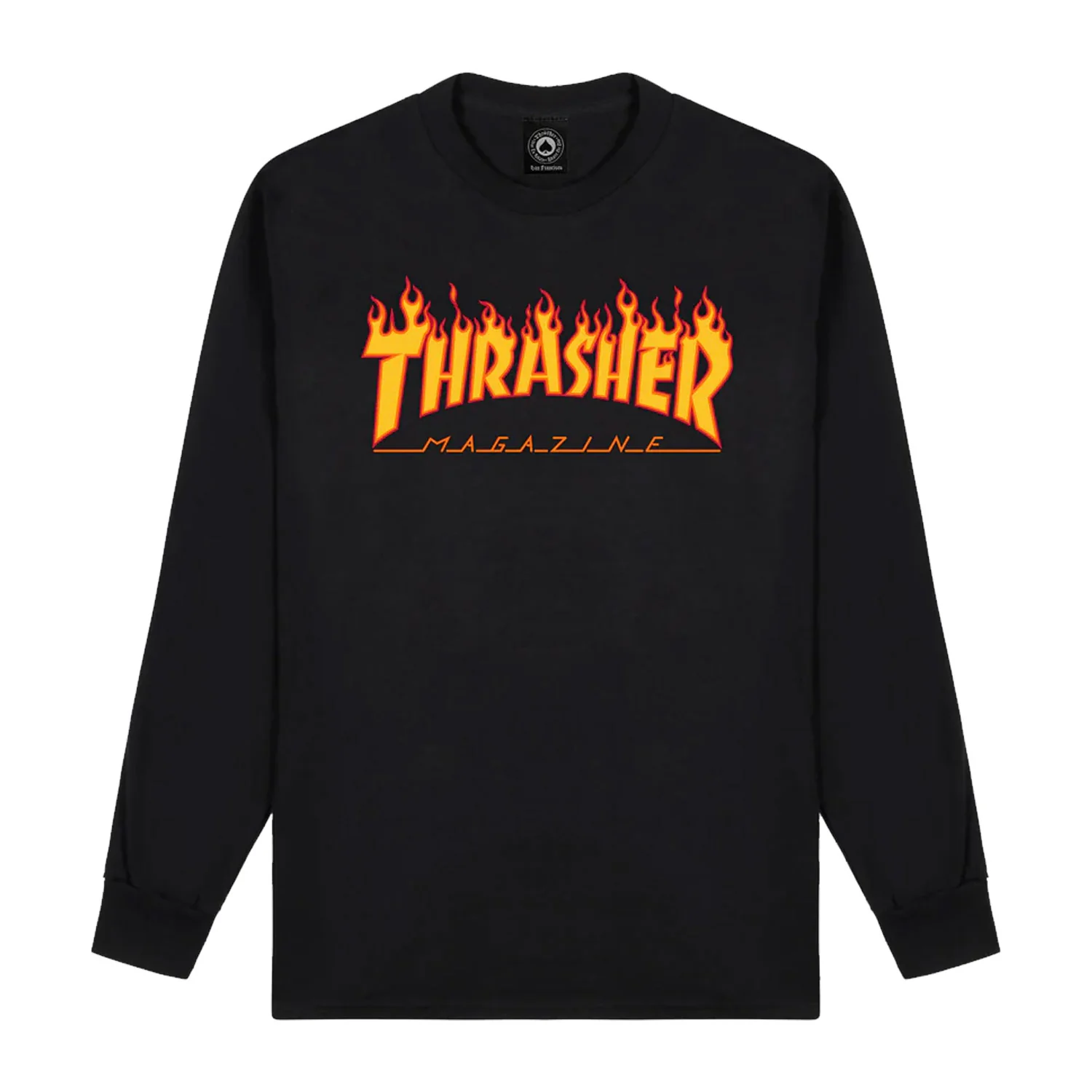 Thrasher Magazine Longsleeve Shirt Flame Black