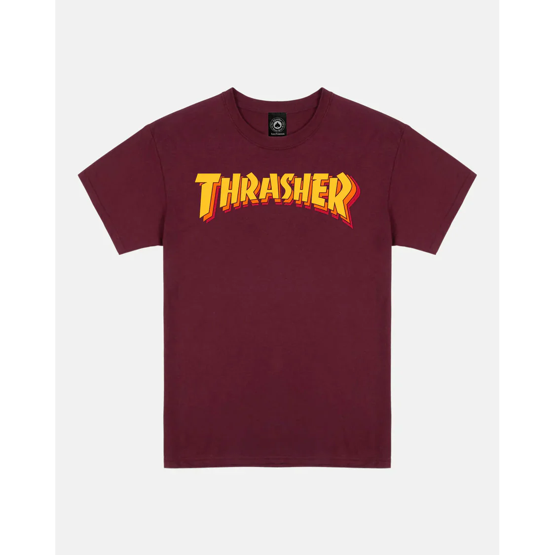 Thrasher Magazine Shirt Stacked Maroon
