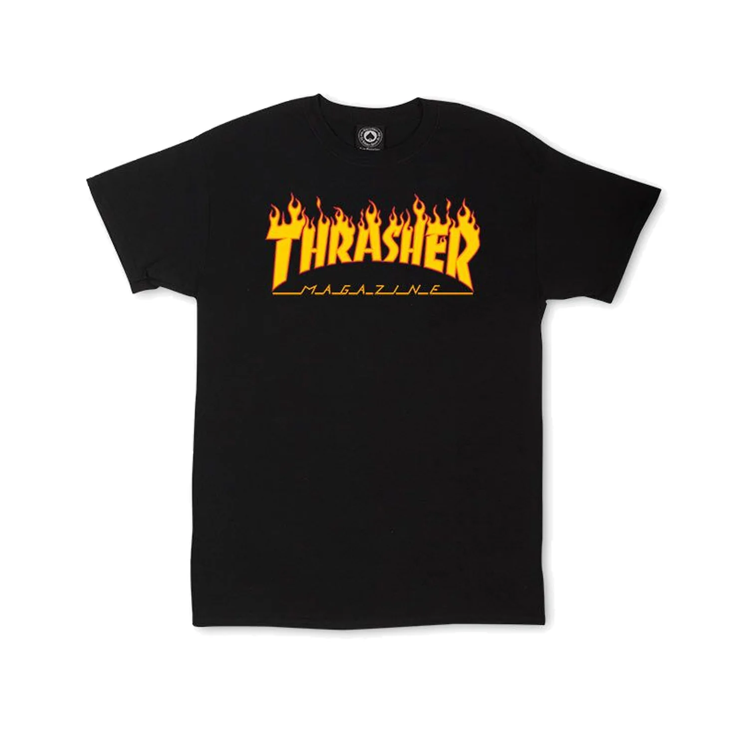 Thrasher Magazine Skateboard Shirt Flame Black