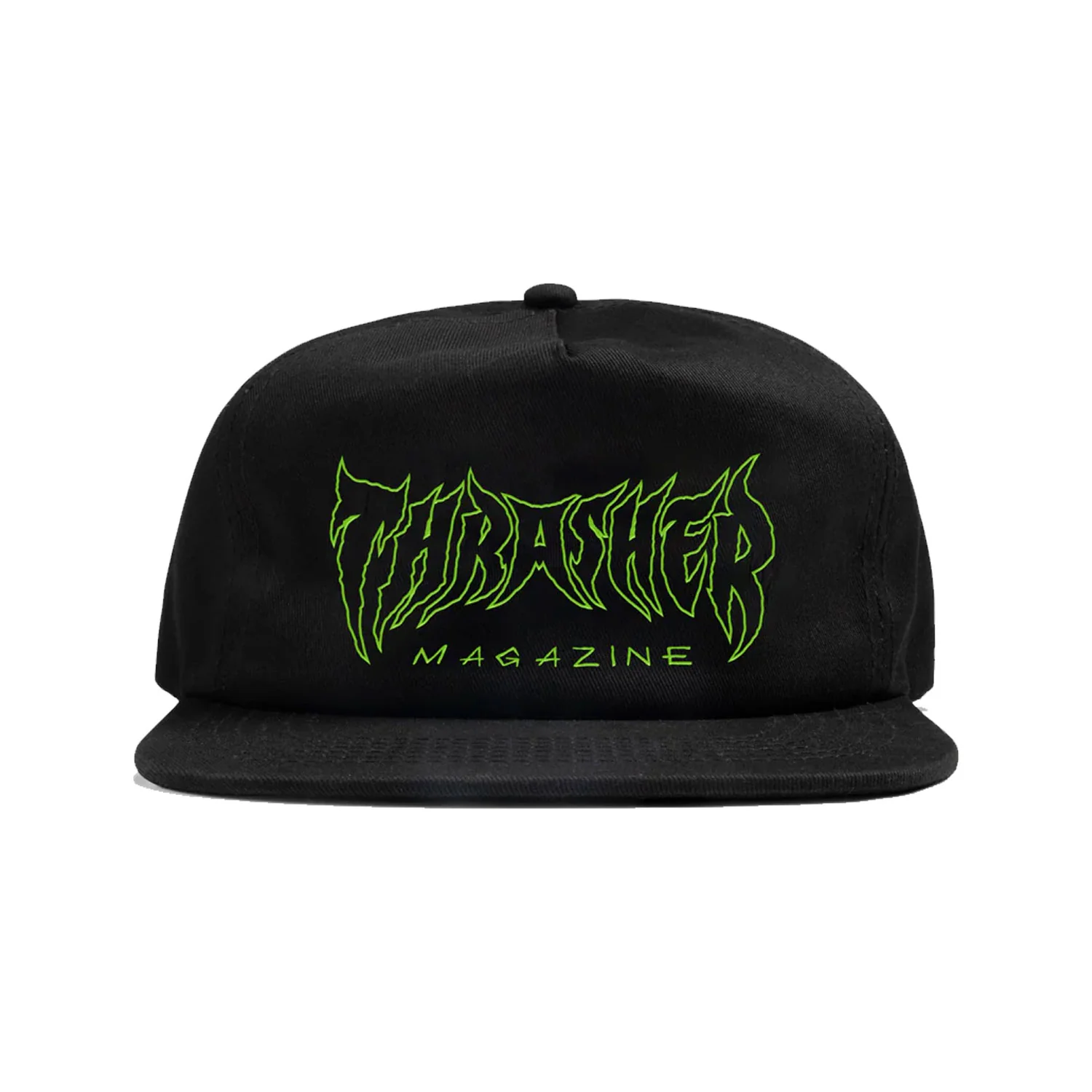 Thrasher Magazine Snapback Hat Metal Slash Black