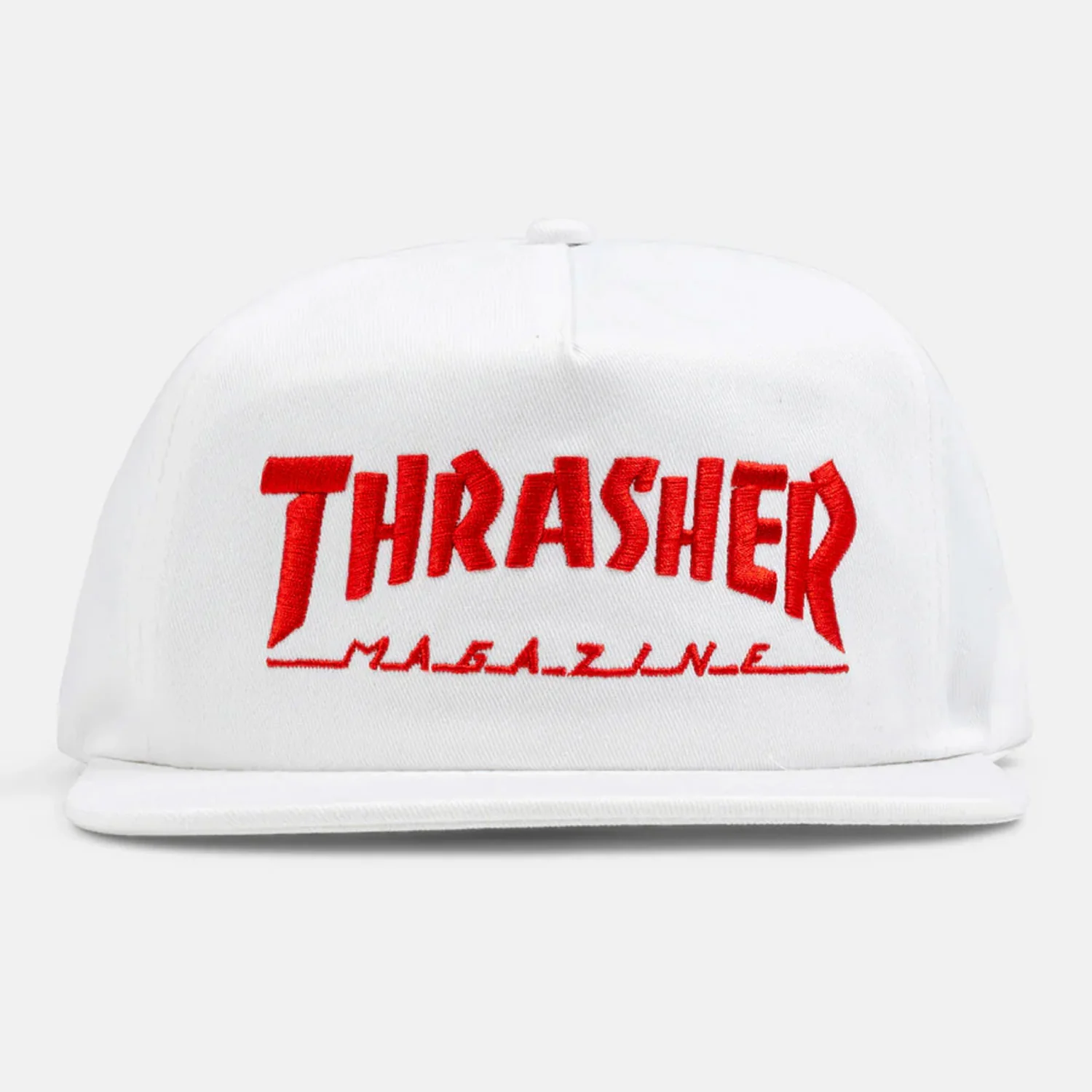 Thrasher Skateboard Hat Mag Logo Snapback White/Red