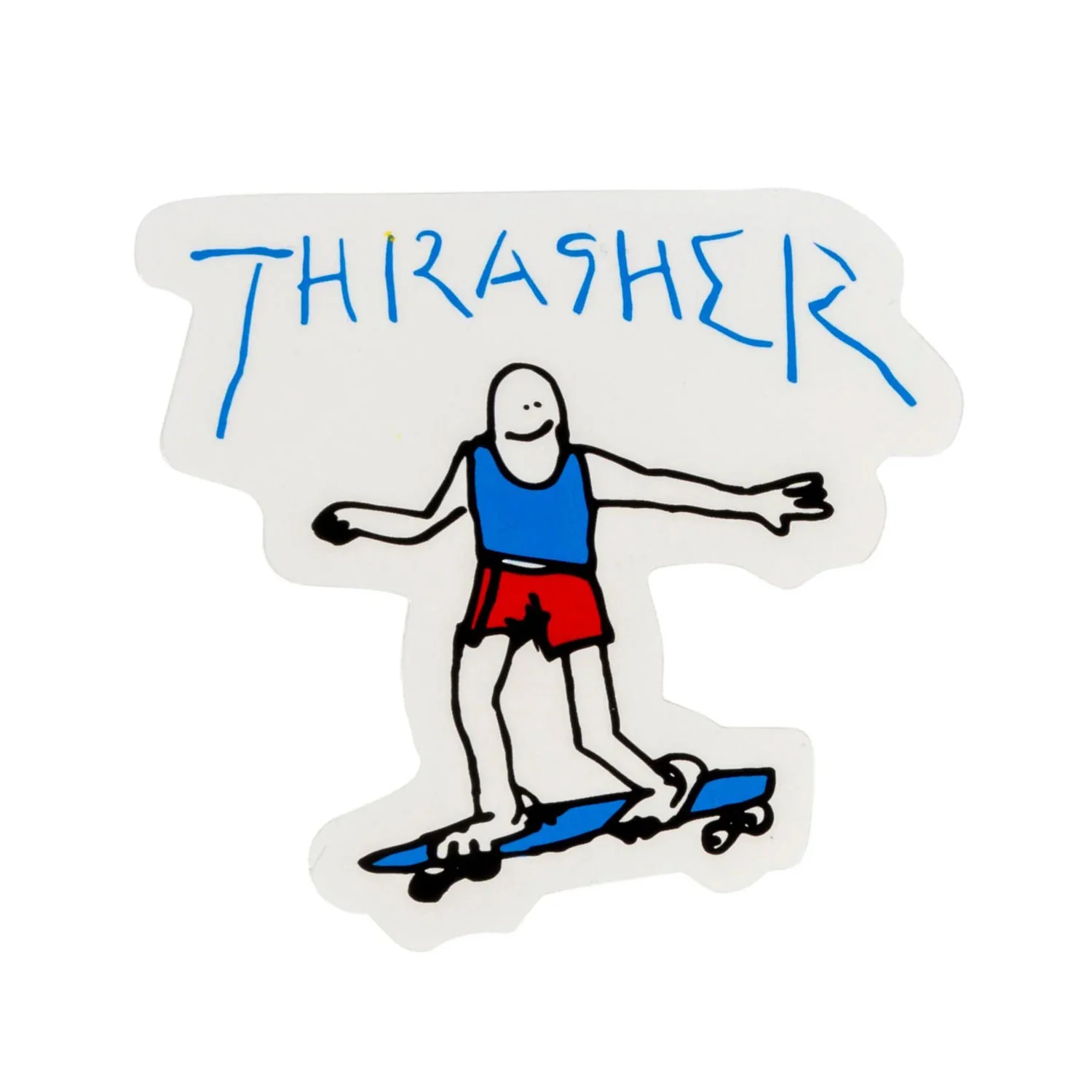 Thrasher Skateboard Magazine Sticker Gonz Blue/Red 3.7" x 4"