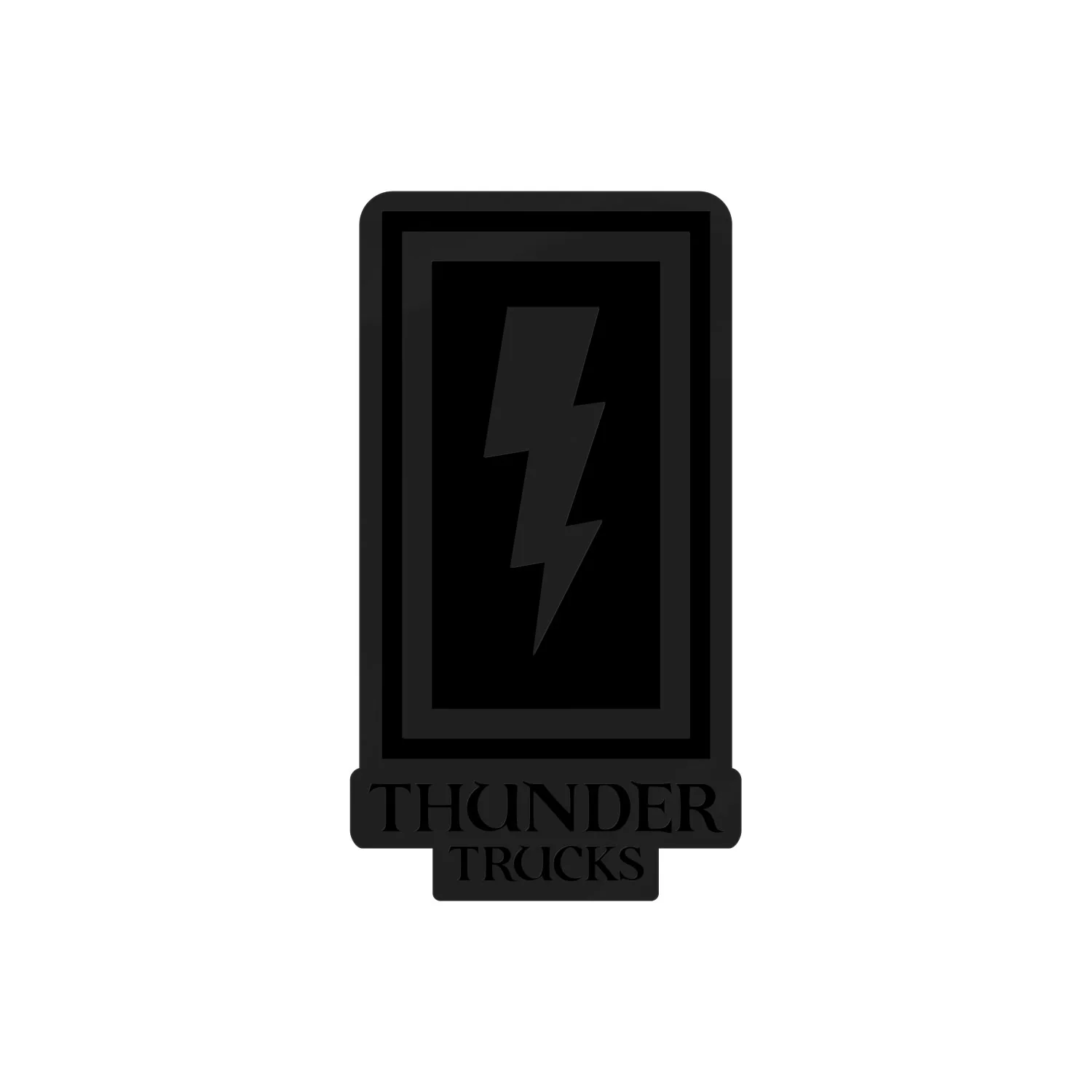 Thunder Skateboard Boxed Bolt Sticker Black 3.25"