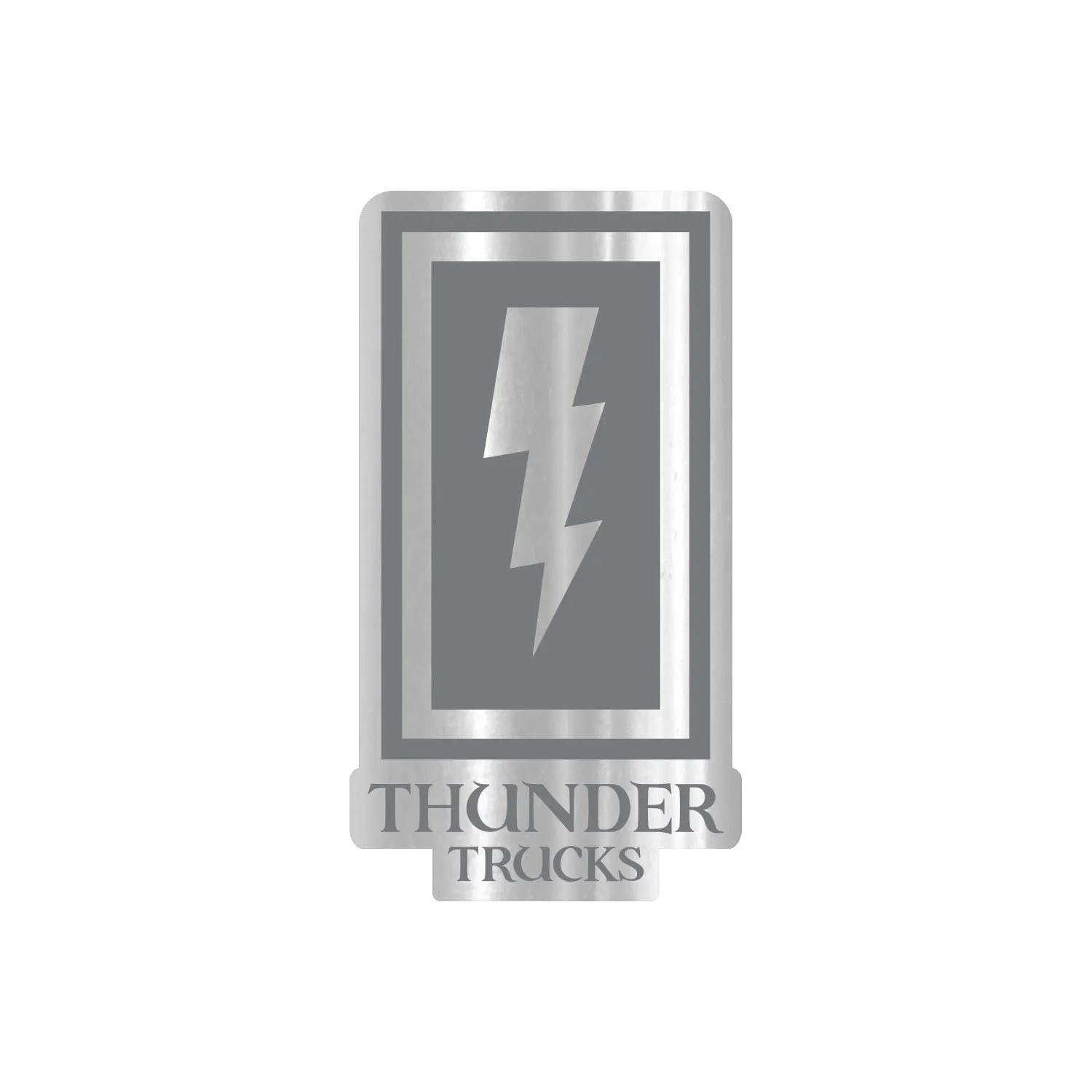 Thunder Skateboard Boxed Bolt Sticker Silver 3.25"