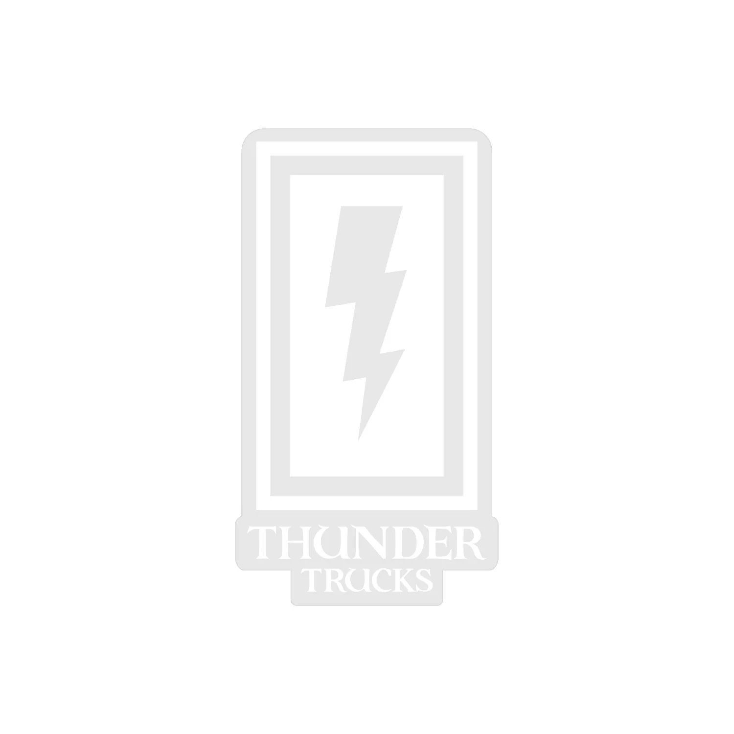 Thunder Skateboard Boxed Bolt Sticker White 3.25"