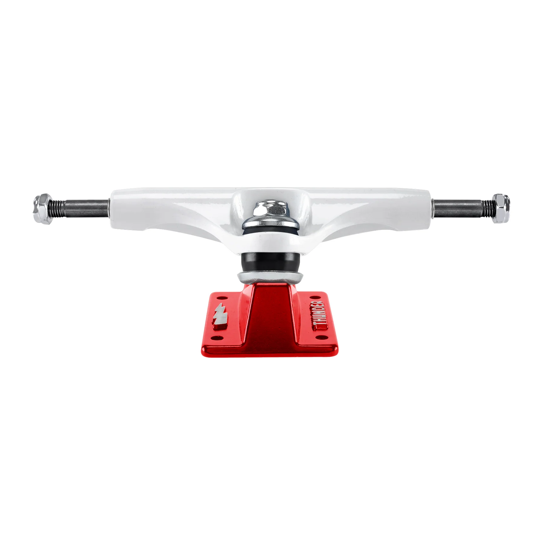 Thunder Skateboard Trucks Flash Hollow Lights White/Red 148 (8.25") - Image 2