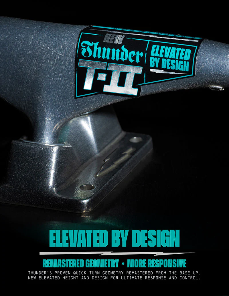 Thunder Skateboard Trucks T-II Polished 148 (8.25") Silver - Image 5