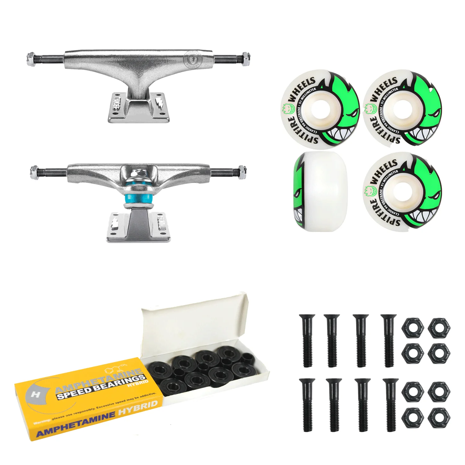 Thunder Trucks Hollow 147 Spitfire 53mm Wheels / Bearings Package