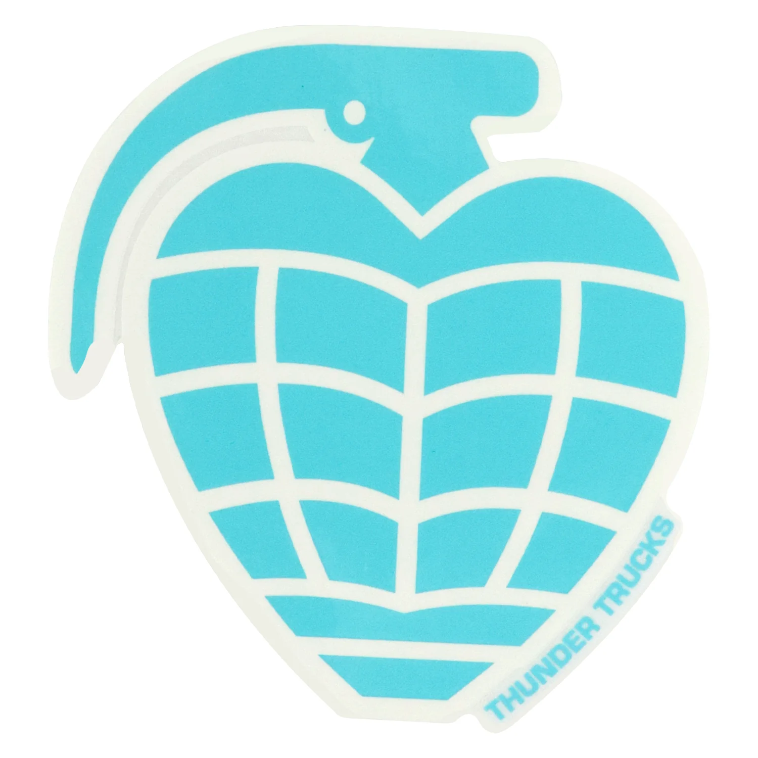 Thunder Trucks Skateboard Sticker Die Cut Grenade Teal/White 7" x 7.5"